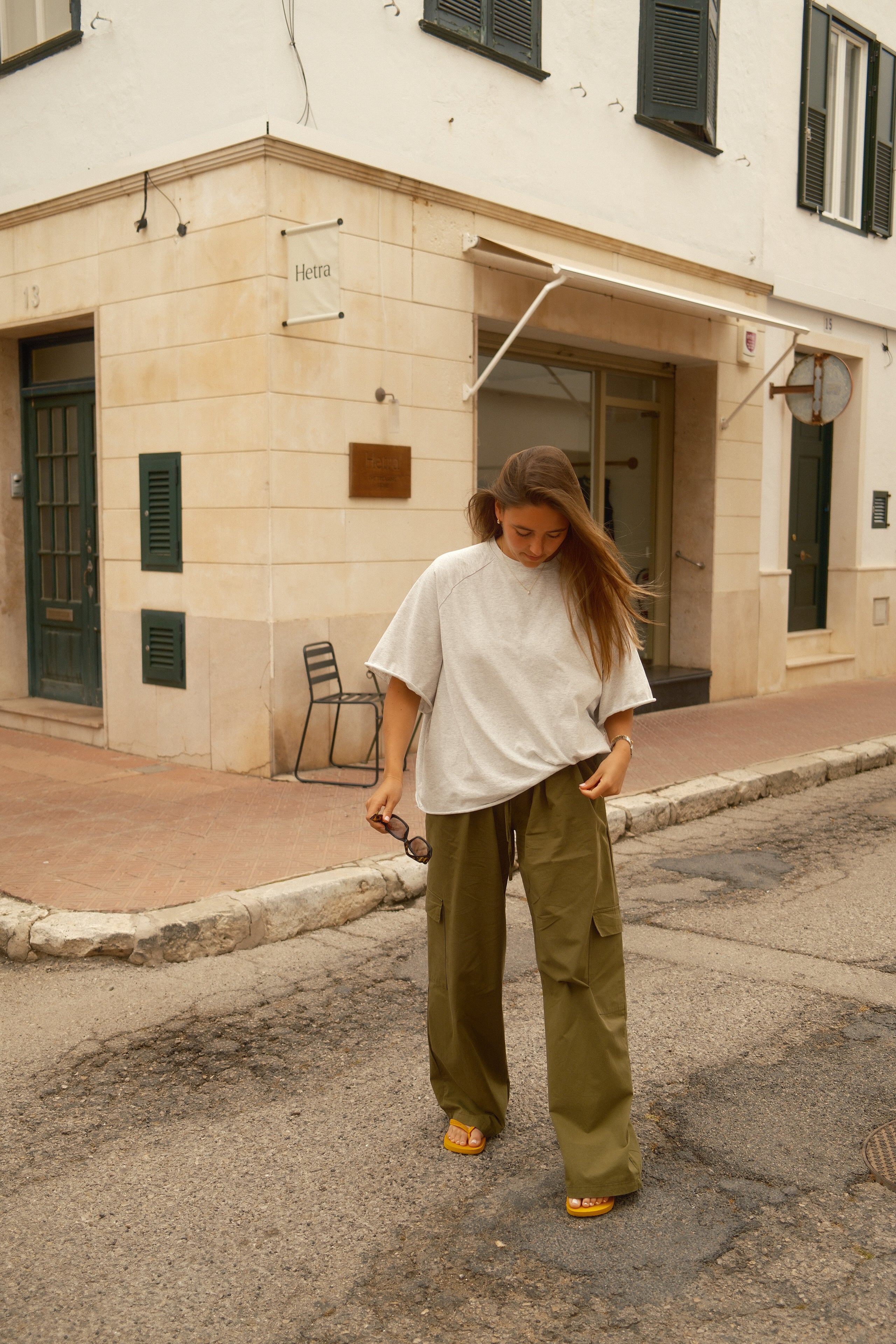 COTTON EMMA PANTALON KAKI