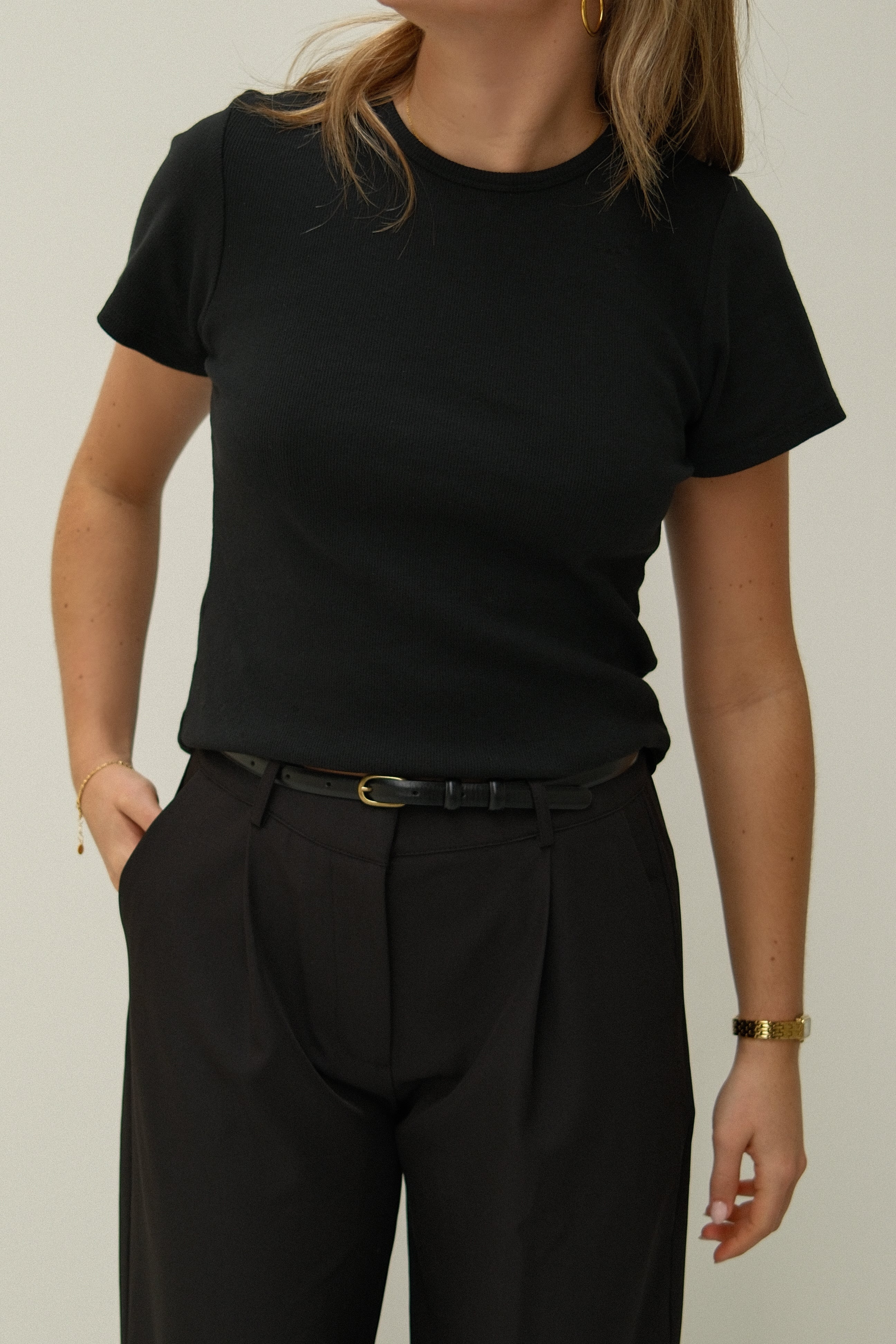 BASIC COTTON T-SHIRT BLACK