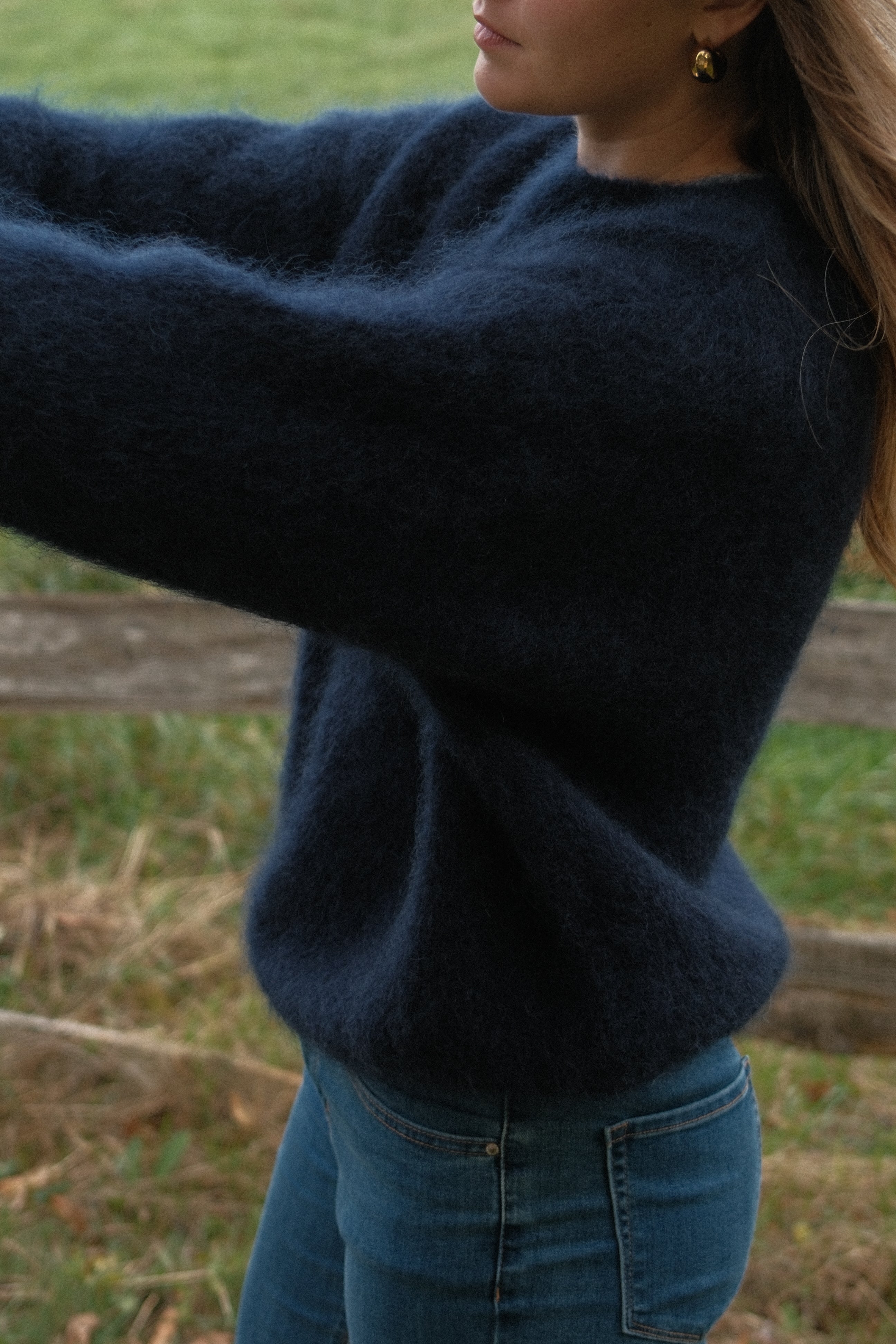 THE MOHAIR ELISE KNIT NAVY