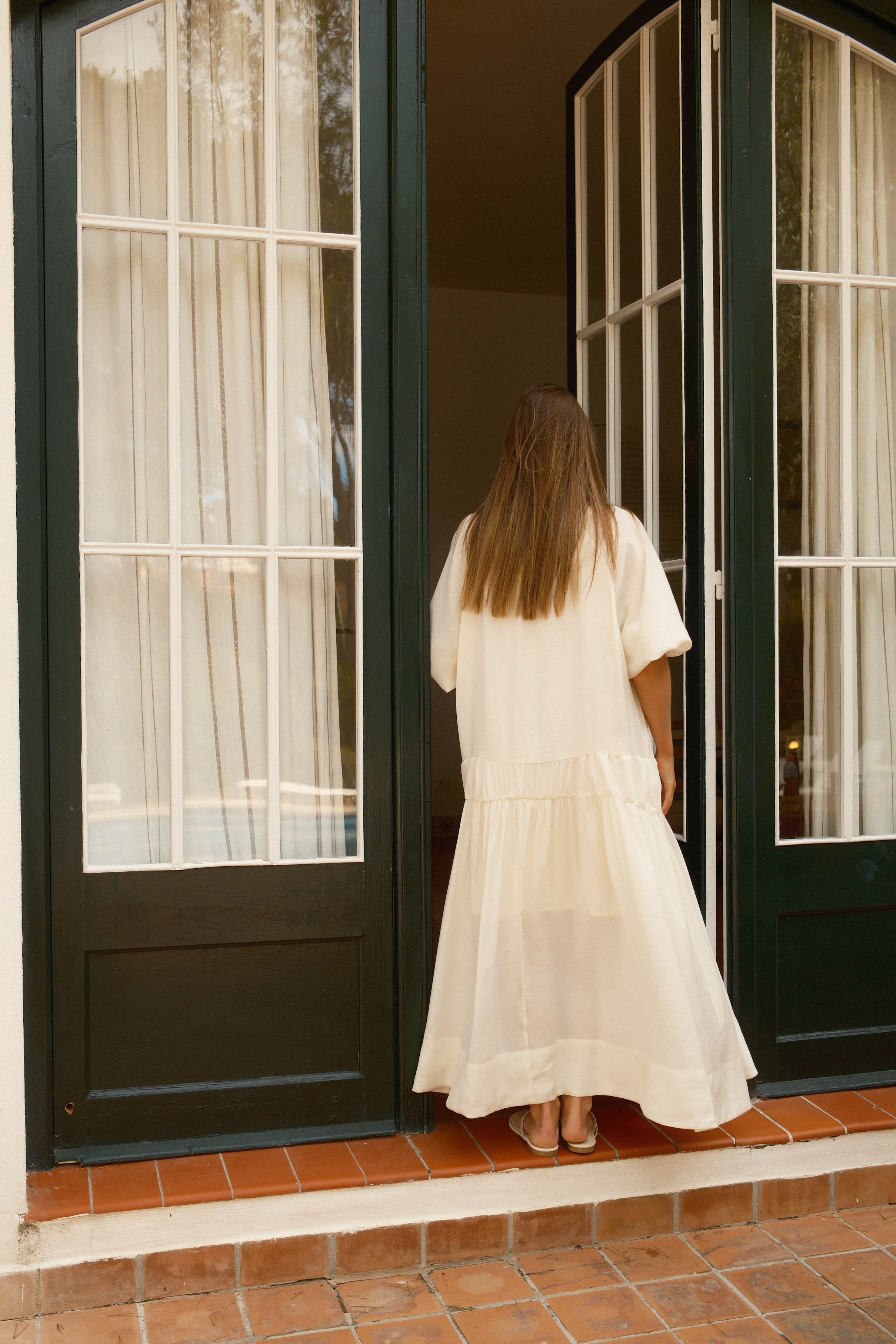 OLIVIA MAXI DRESS ECRU