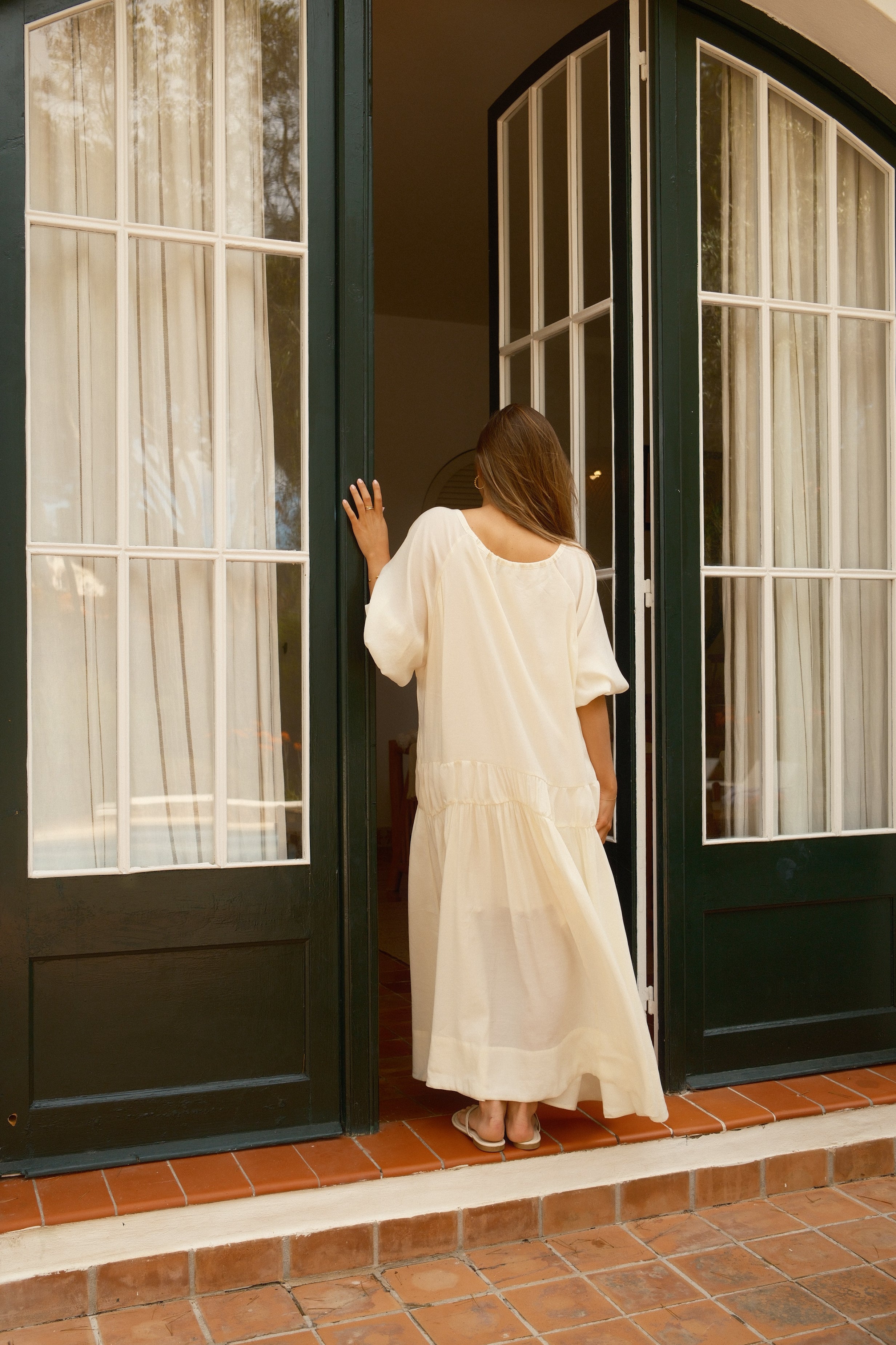 OLIVIA MAXI DRESS ECRU