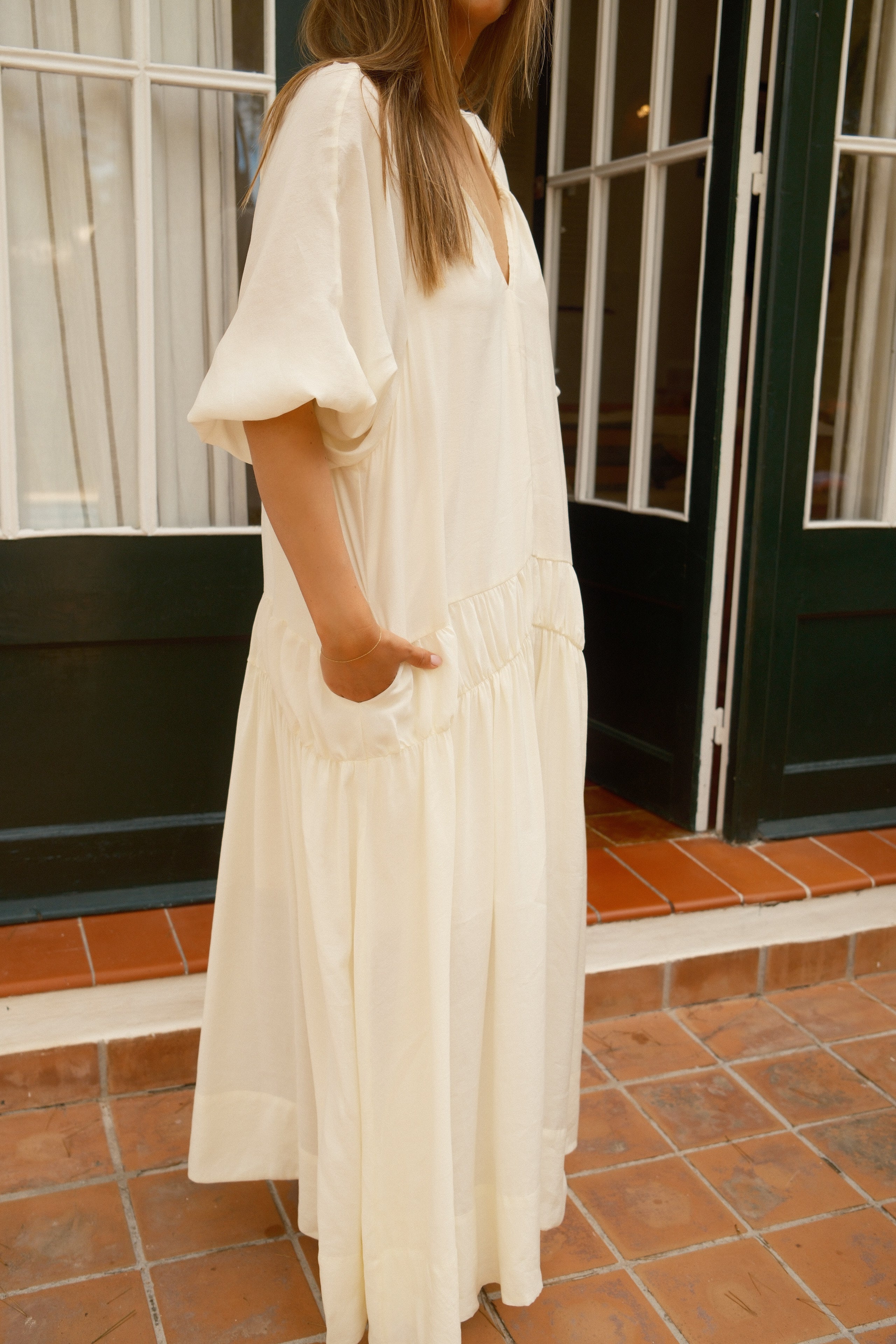 OLIVIA MAXI DRESS ECRU