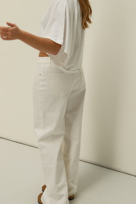FULL LENGTH WIDE CELESTE JEANS WHITE