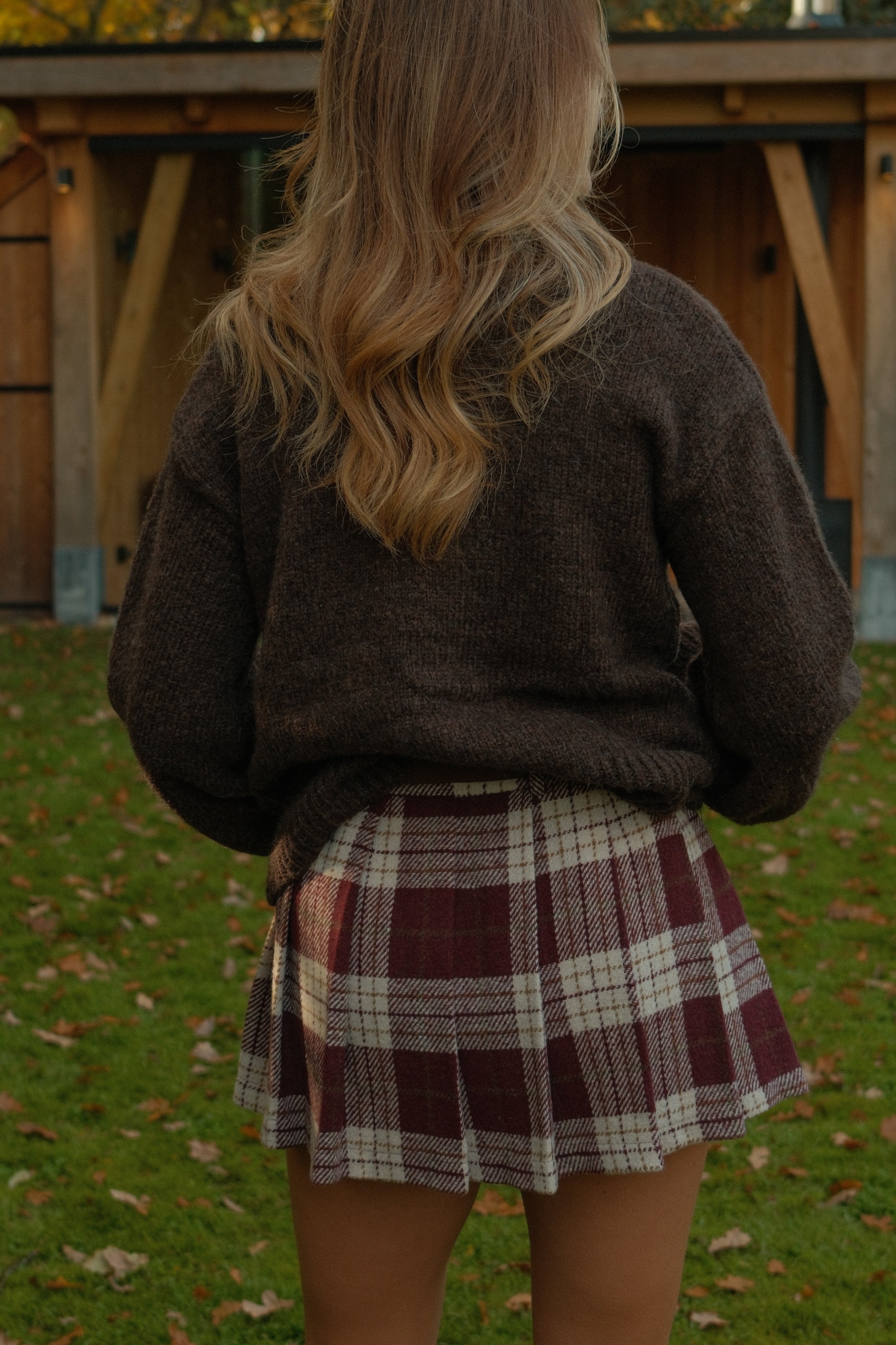 SCOTTISH CHECKED MINI SKIRT RED