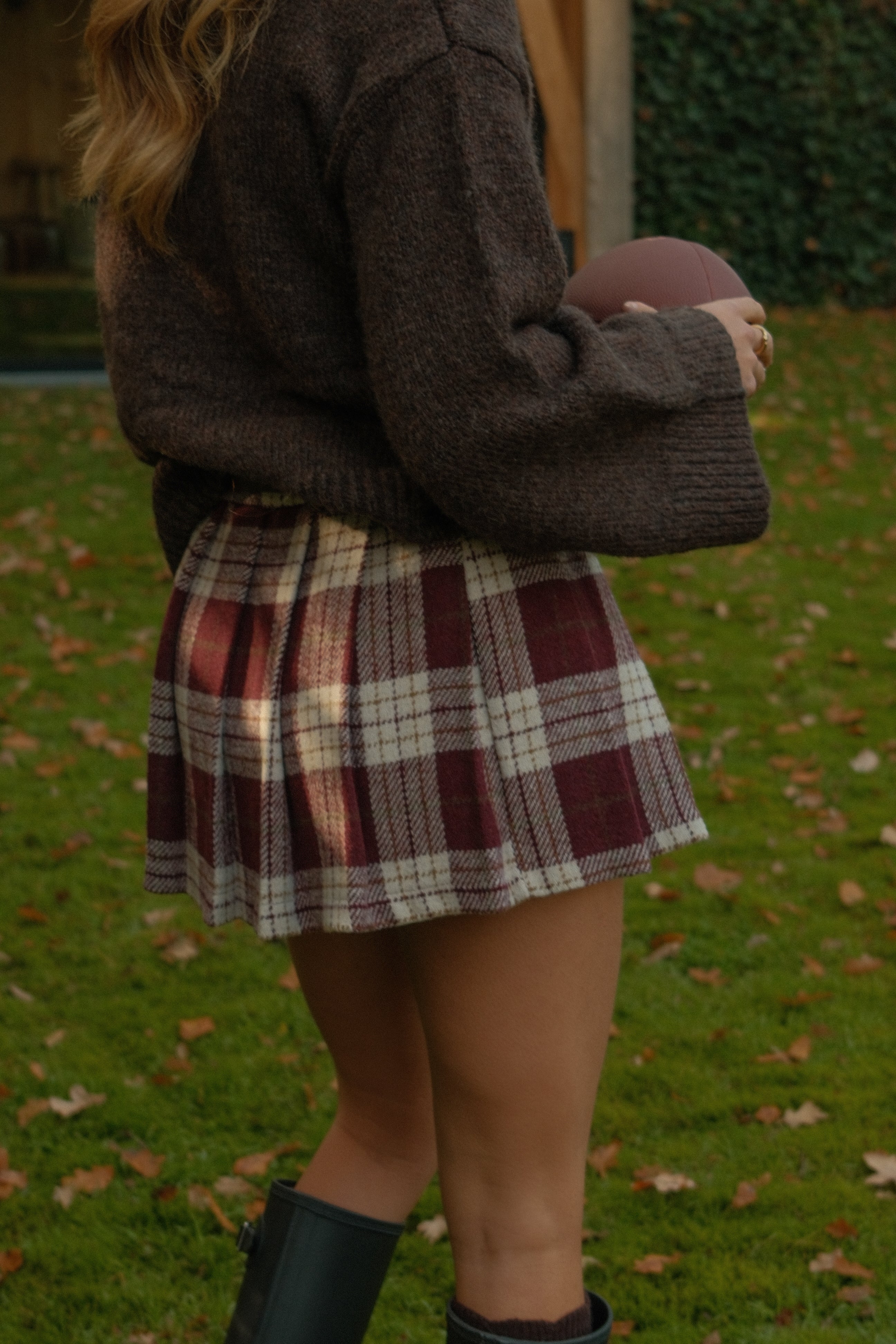 SCOTTISH CHECKED MINI SKIRT RED