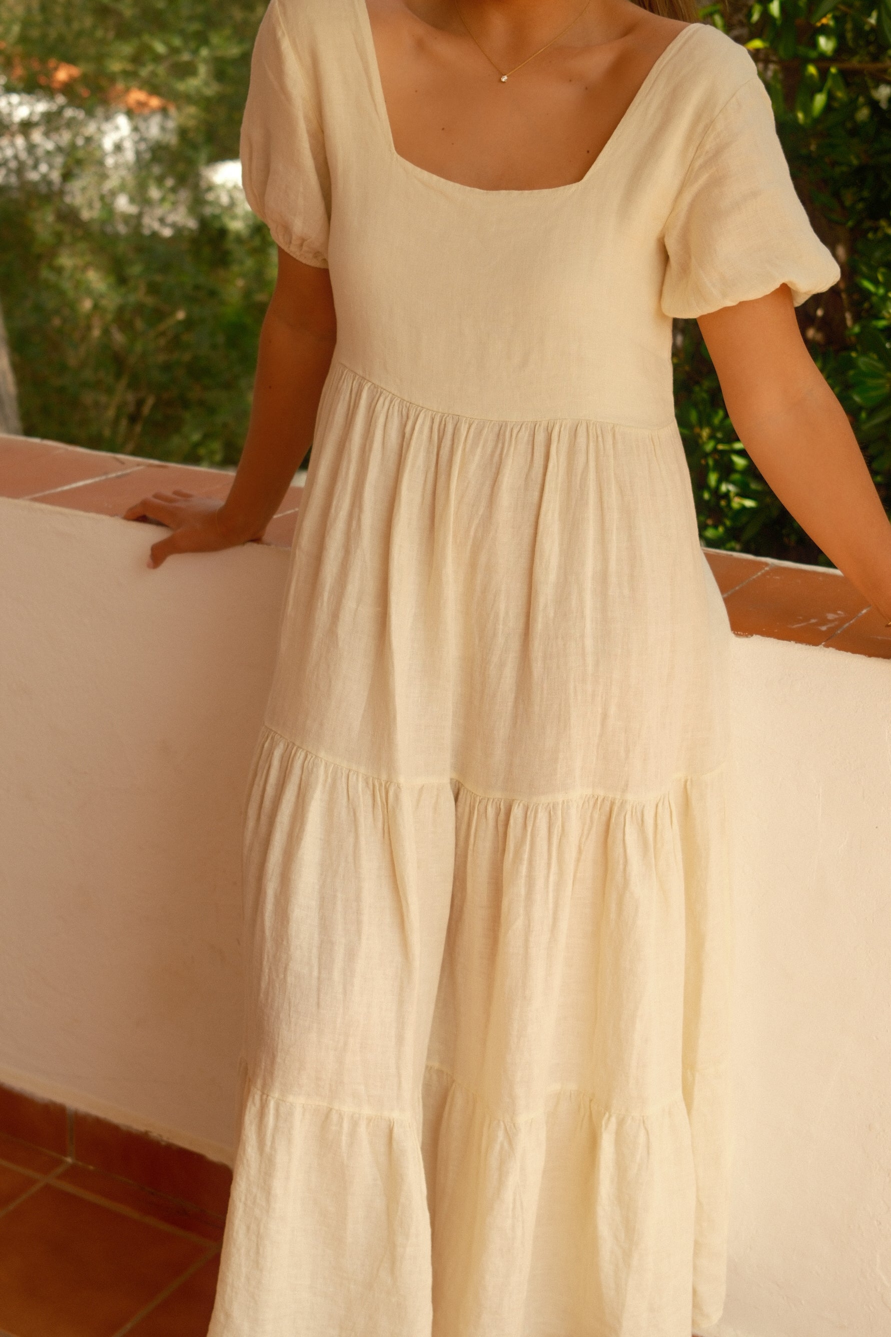 LINNEN HAILEY MAXI DRESS ECRU