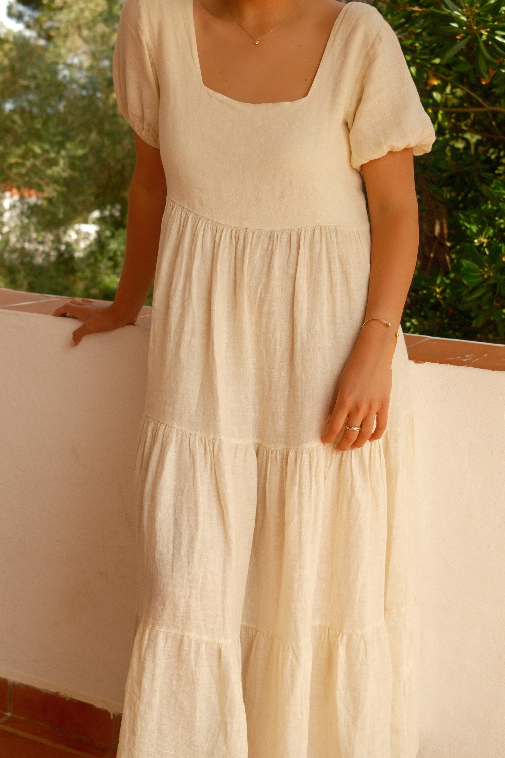 LINNEN HAILEY MAXI DRESS ECRU