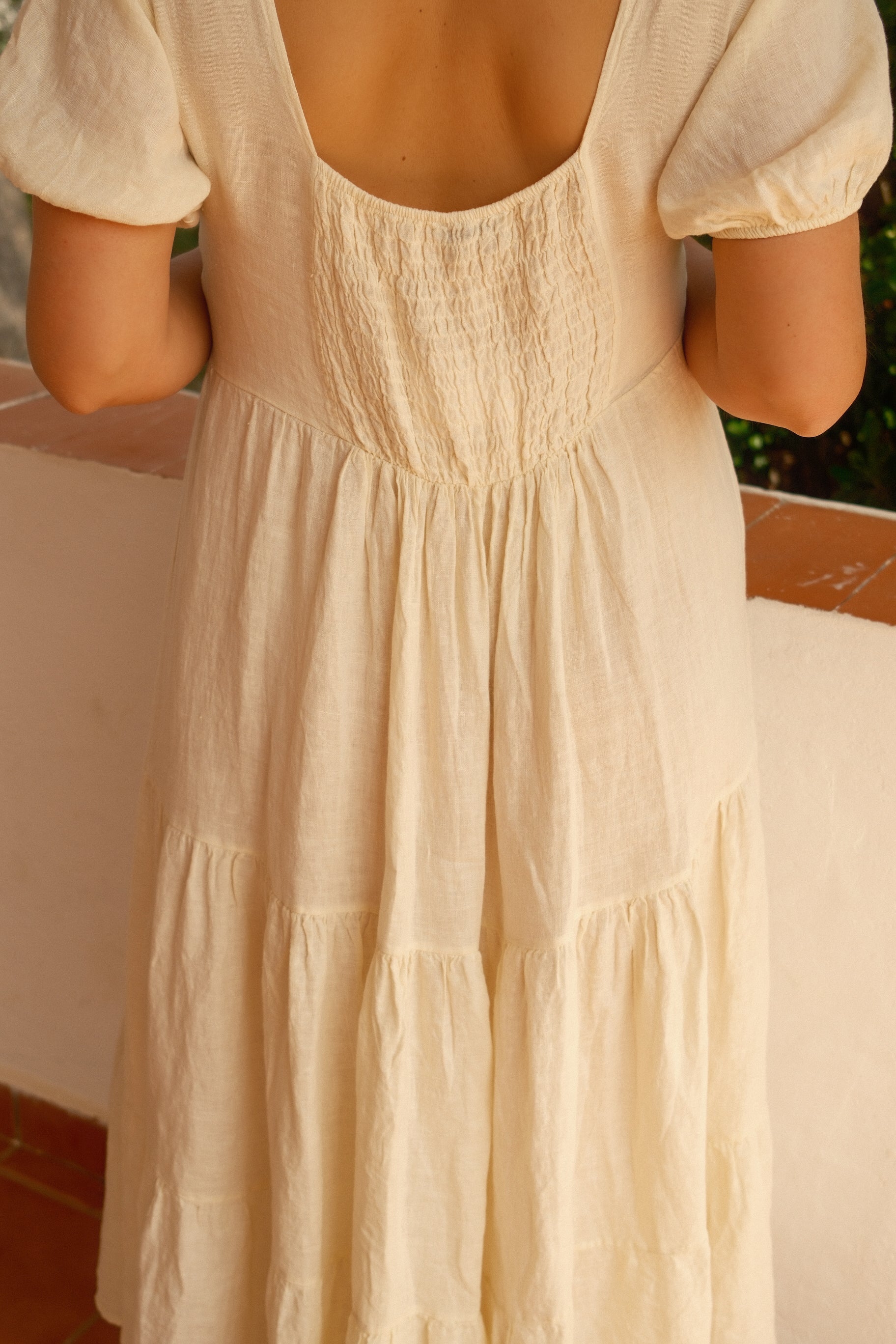 LINNEN HAILEY MAXI DRESS ECRU