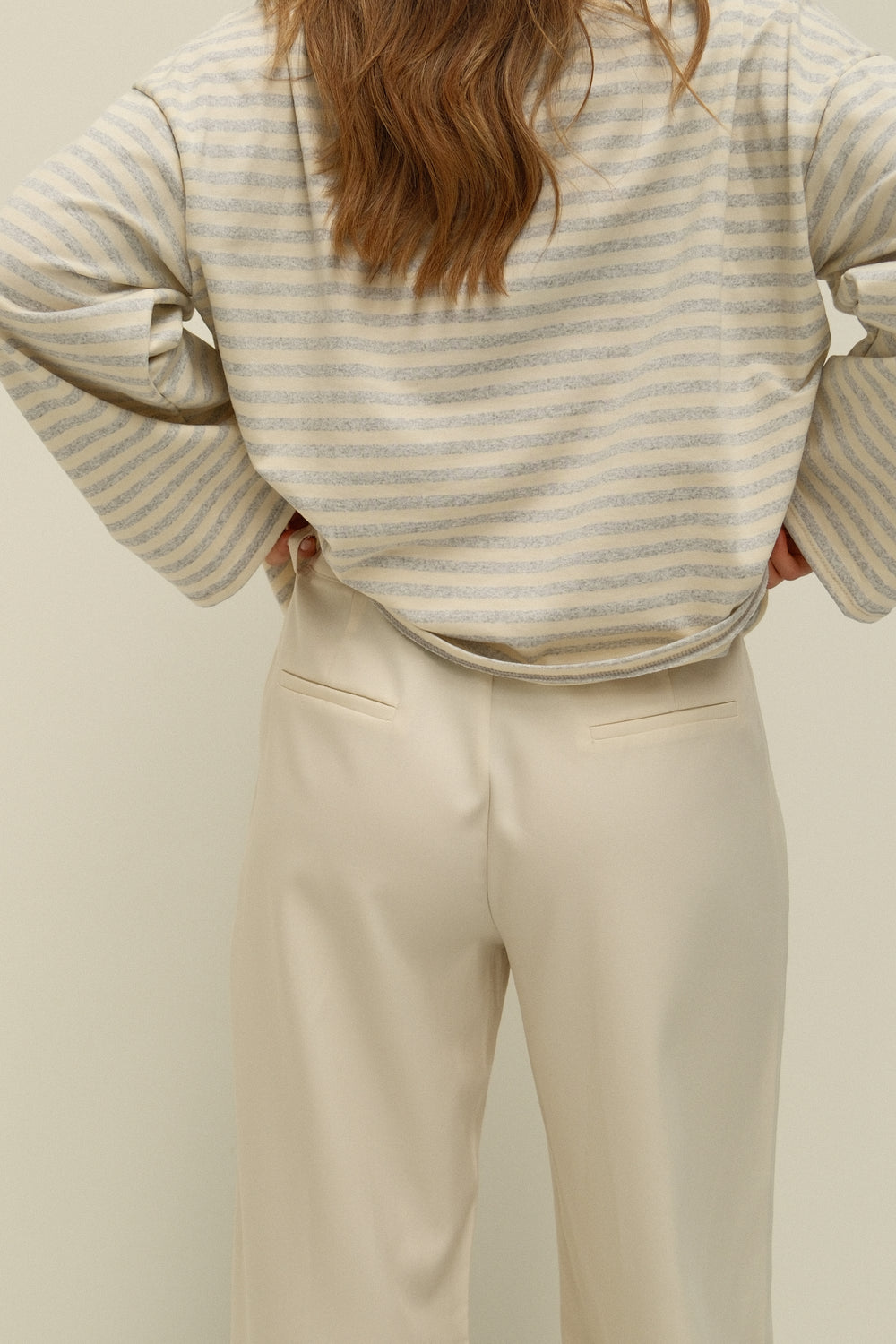 COTTON STRIPED SAMMY TEE GREY