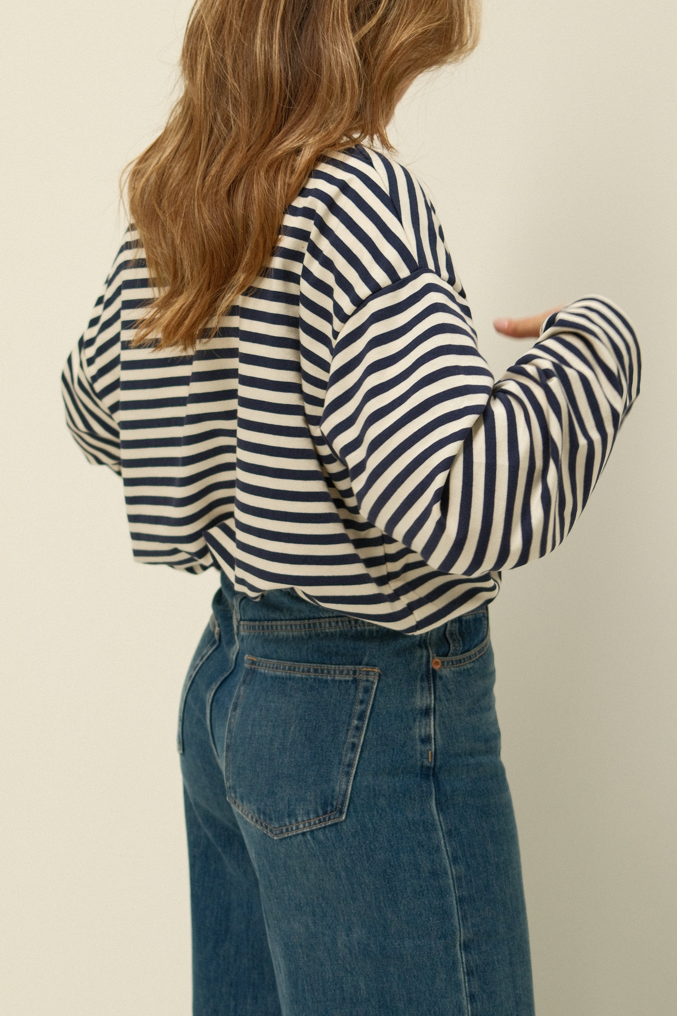 COTTON STRIPED SAMMY TEE NAVY