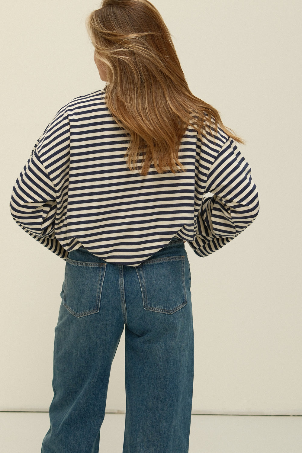 COTTON STRIPED SAMMY TEE NAVY