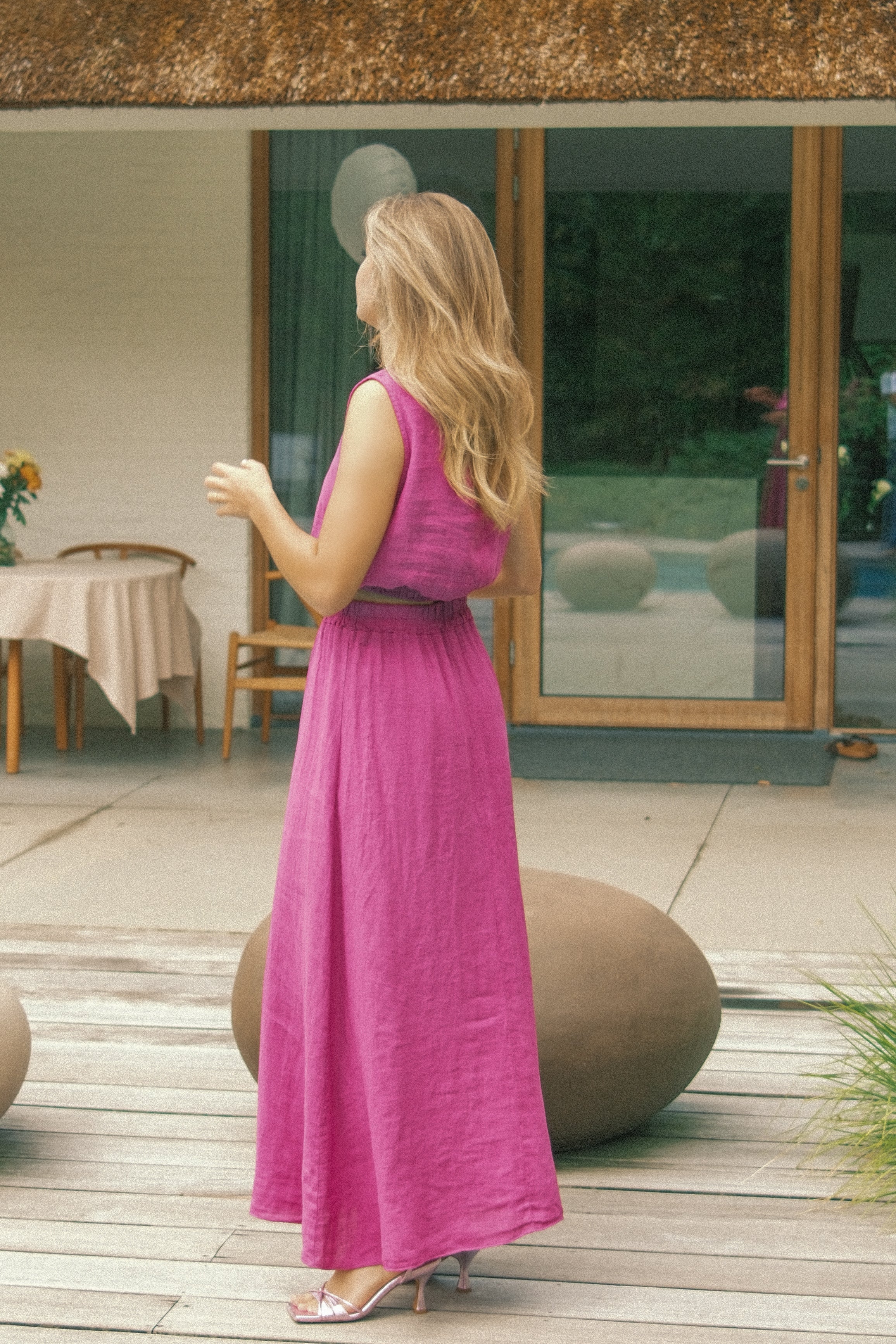JULY LINNEN SET FUCHSIA