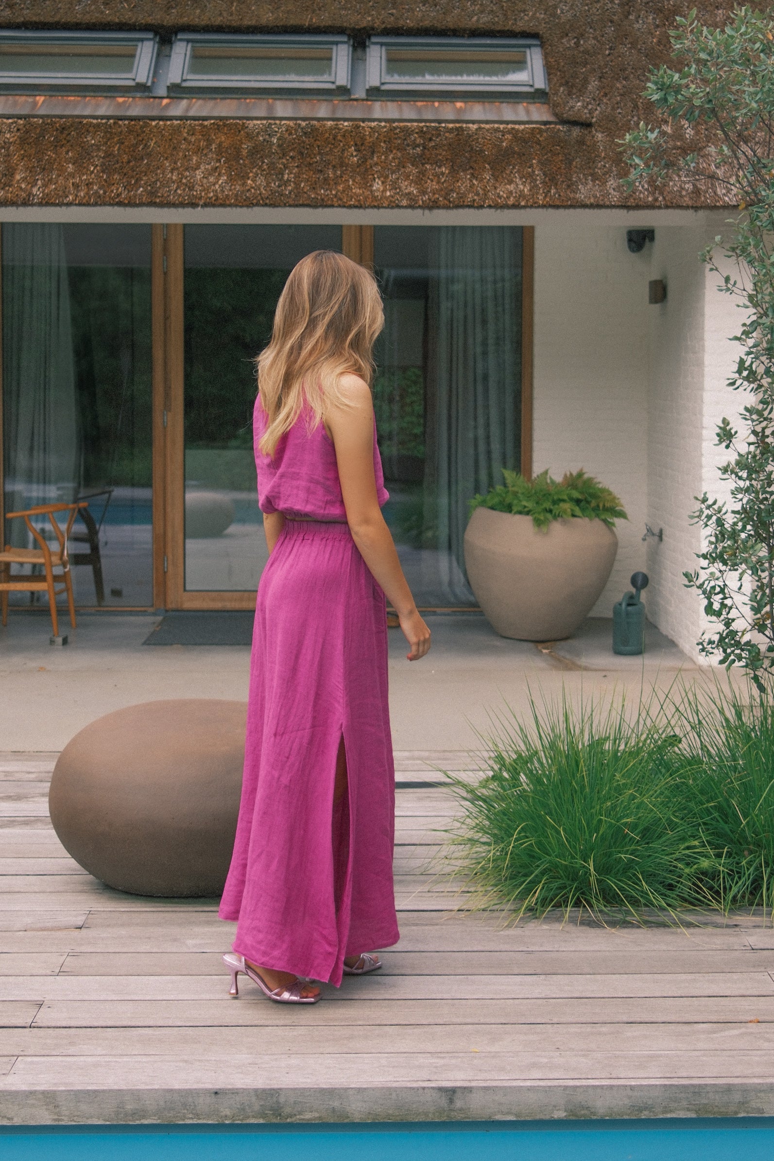 JULY LINNEN SET FUCHSIA