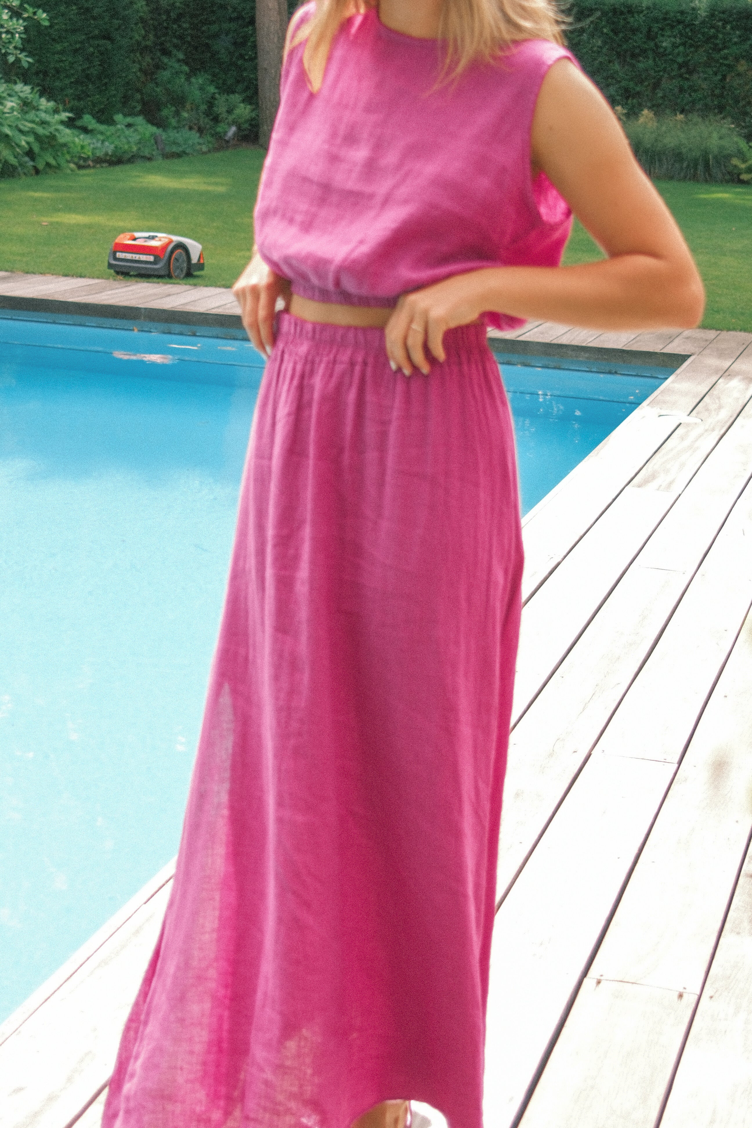 JULY LINNEN SET FUCHSIA