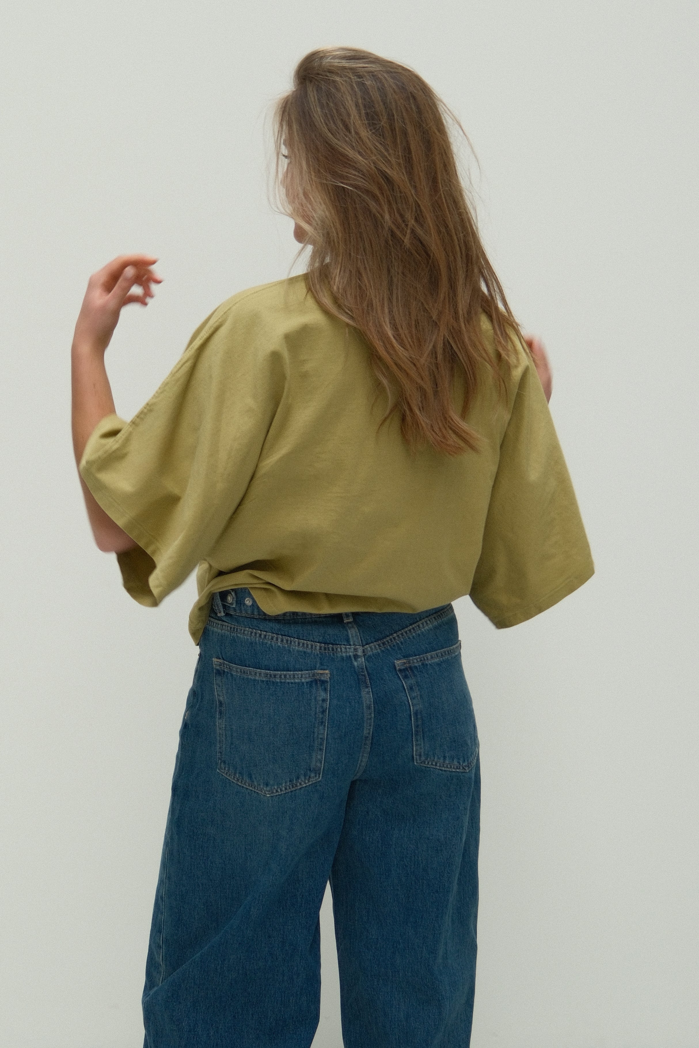 WIDE SLEEVE SAAR TEE OLIVE GREEN