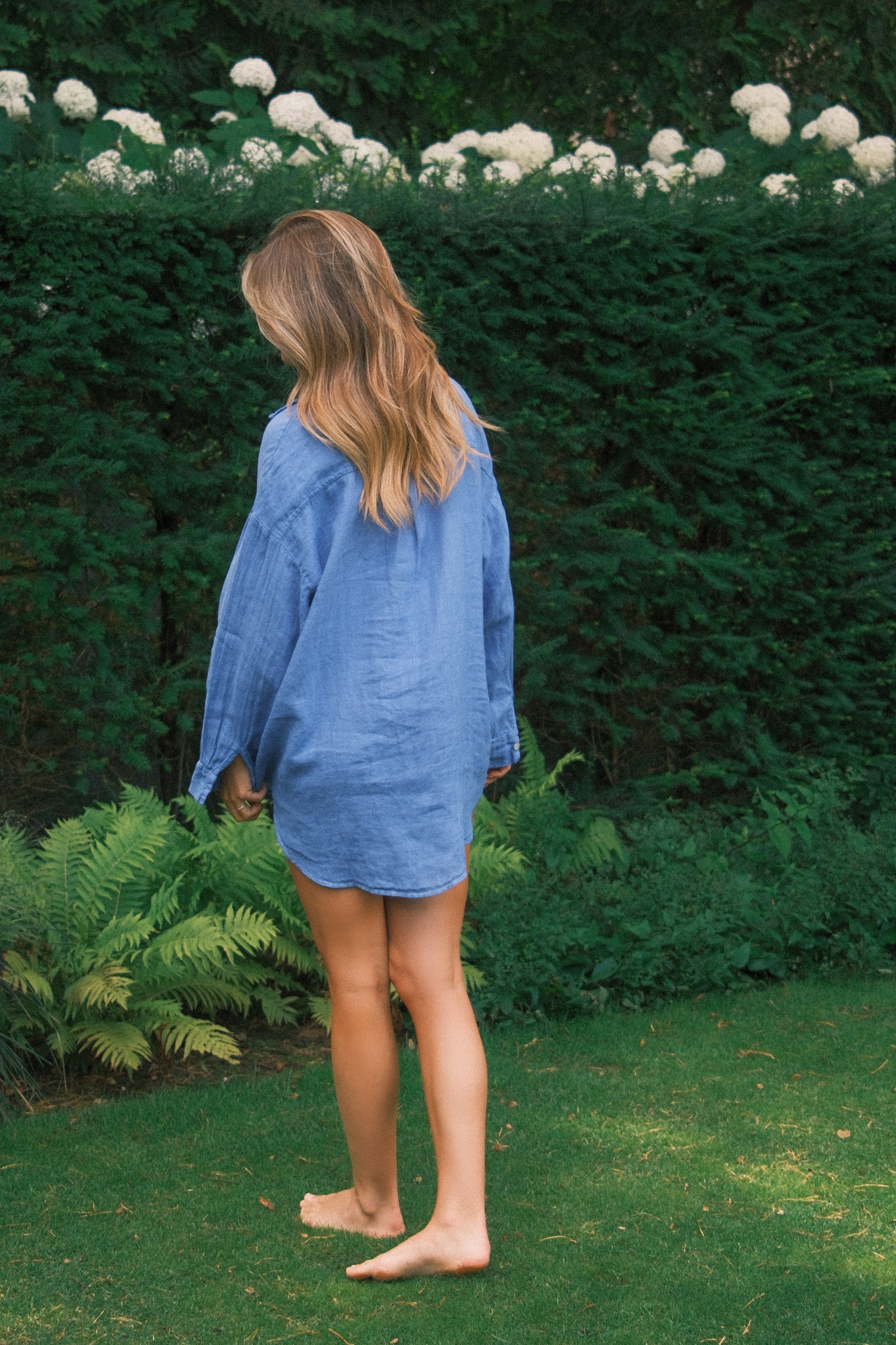 100% LINNEN OVERSIZED MAYA SHIRT COBALT BLUE