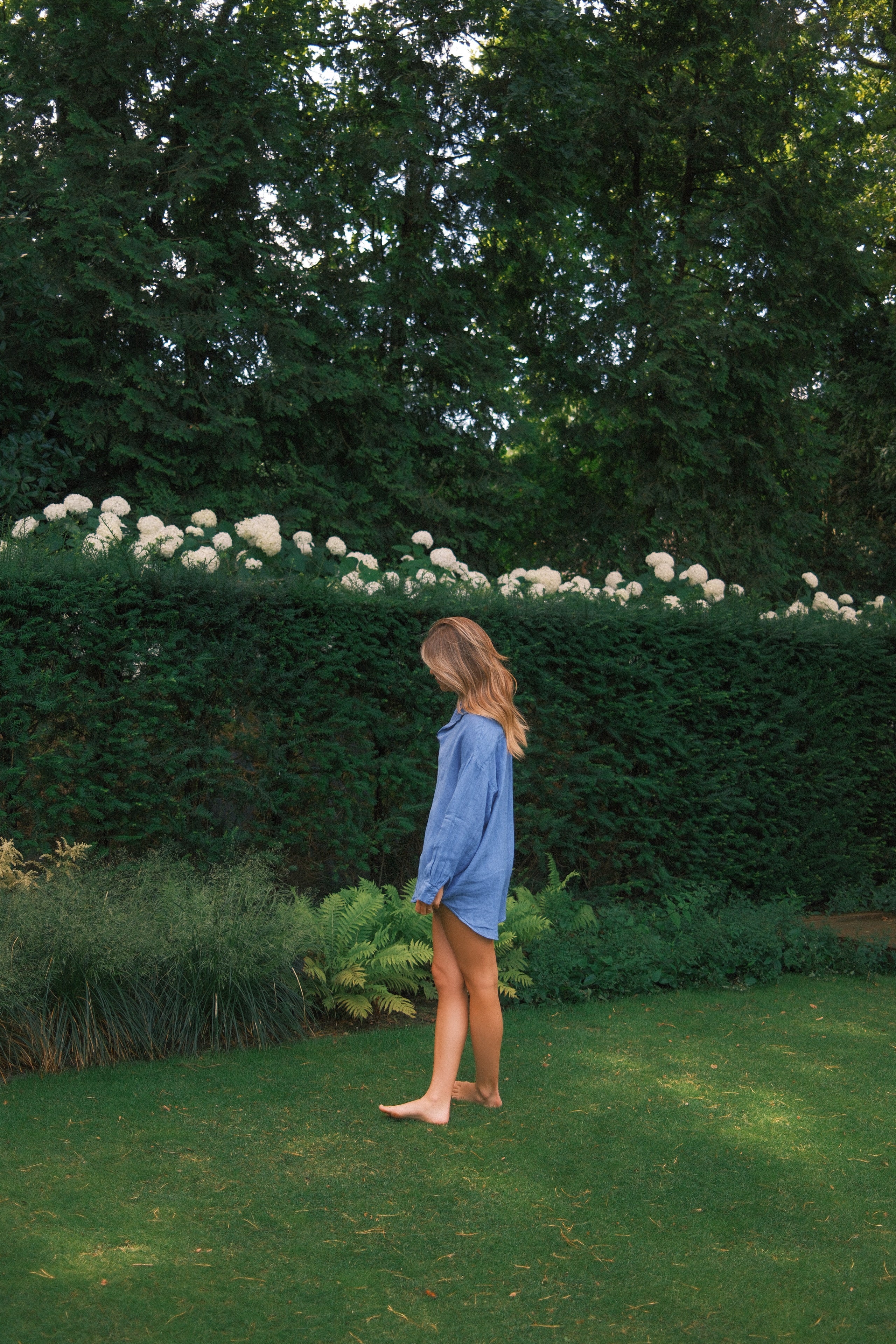 100% LINNEN OVERSIZED MAYA SHIRT COBALT BLUE
