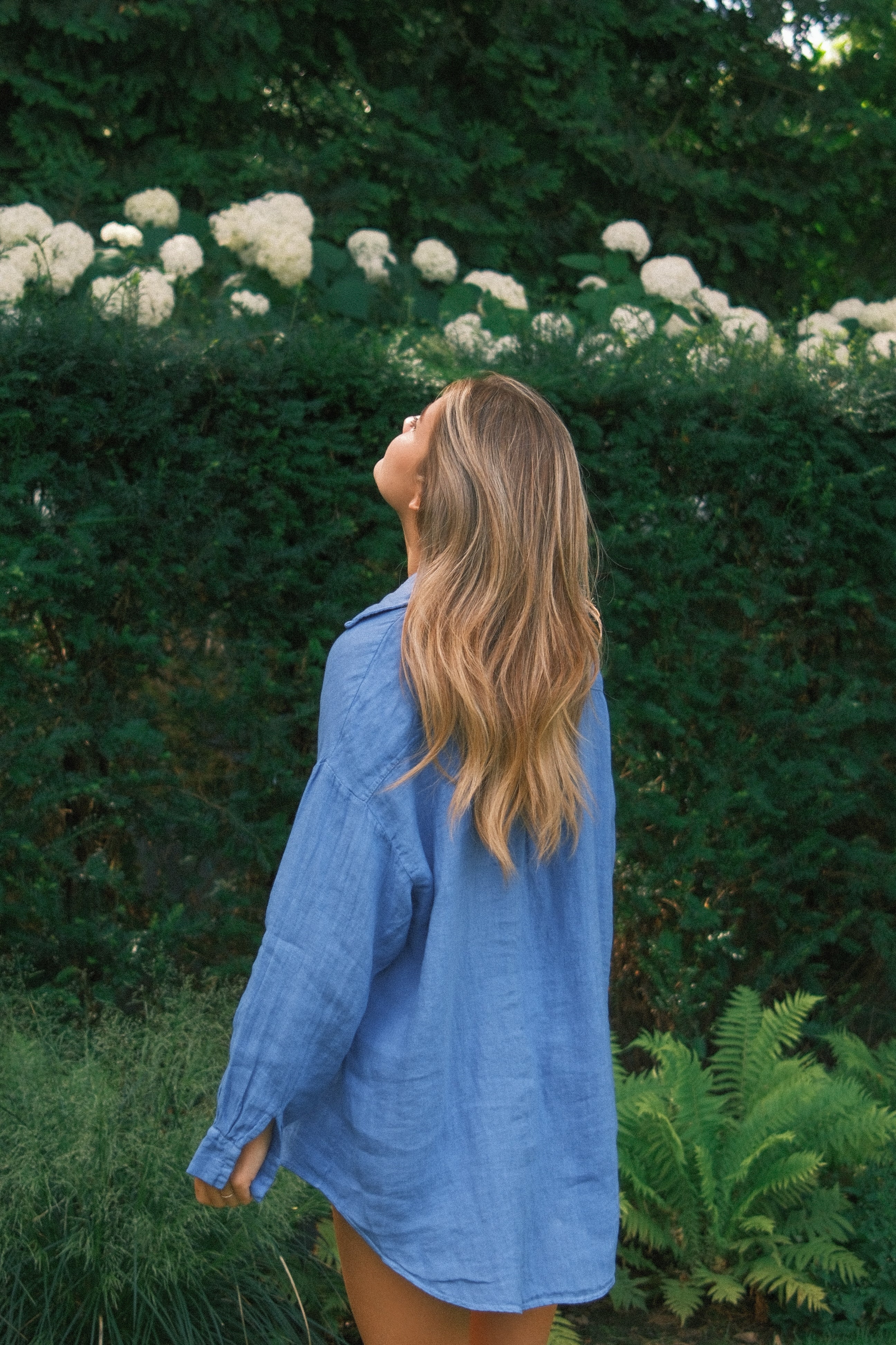 100% LINNEN OVERSIZED MAYA SHIRT COBALT BLUE