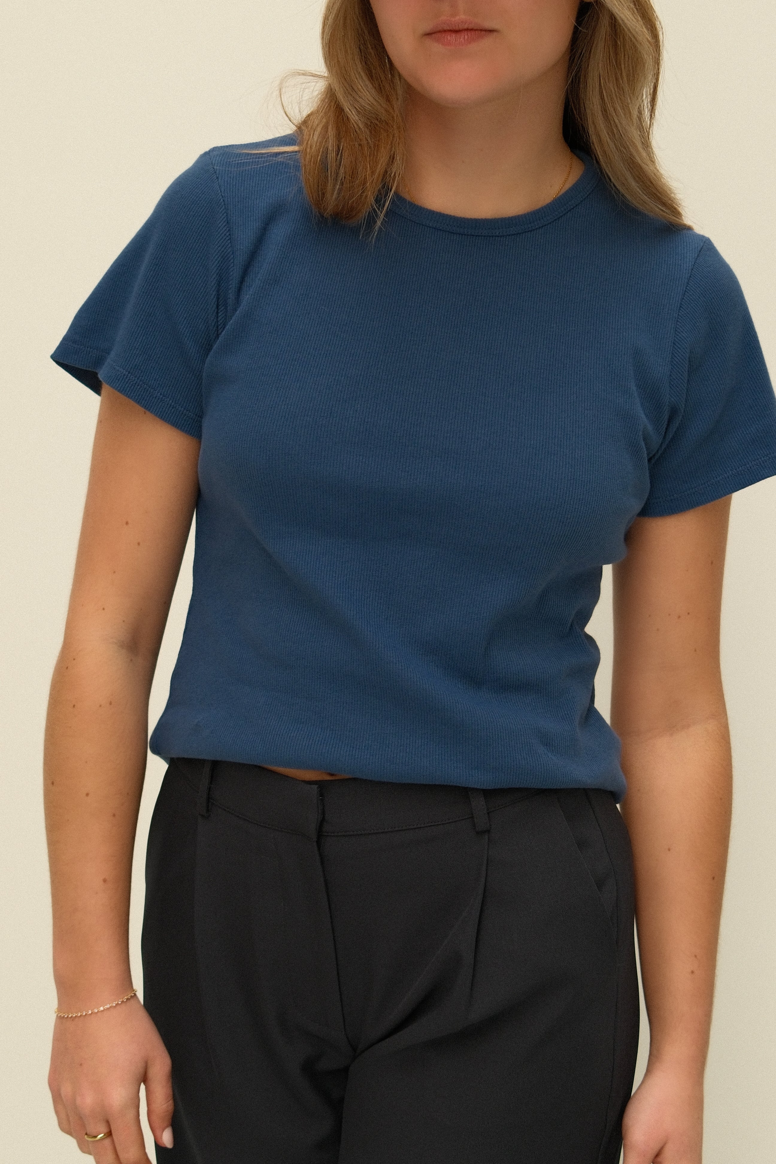 BASIC COTTON T-SHIRT NAVY