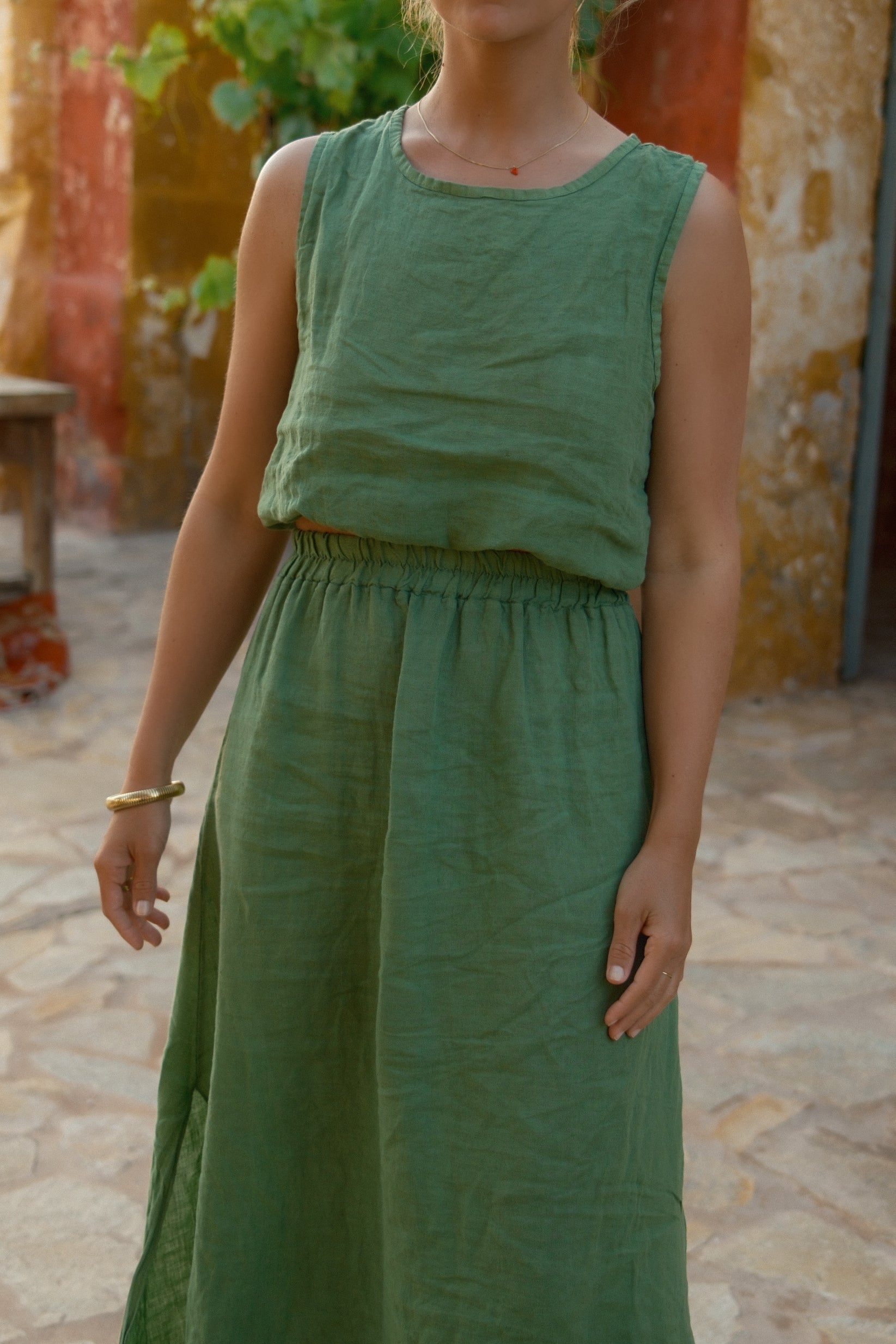 JULY LINNEN SET SOFT GREEN