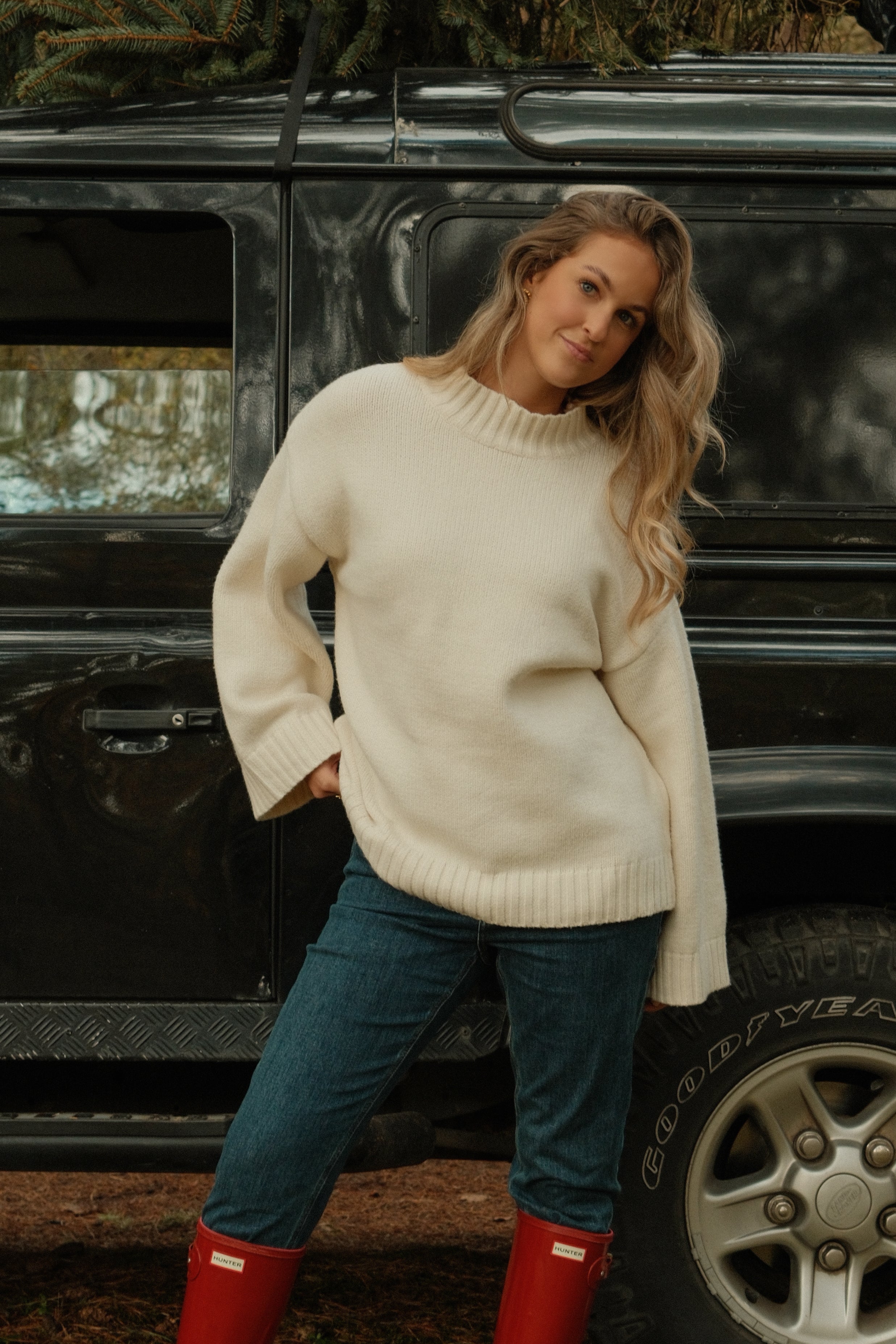 VIENNA COL KNIT WHITE