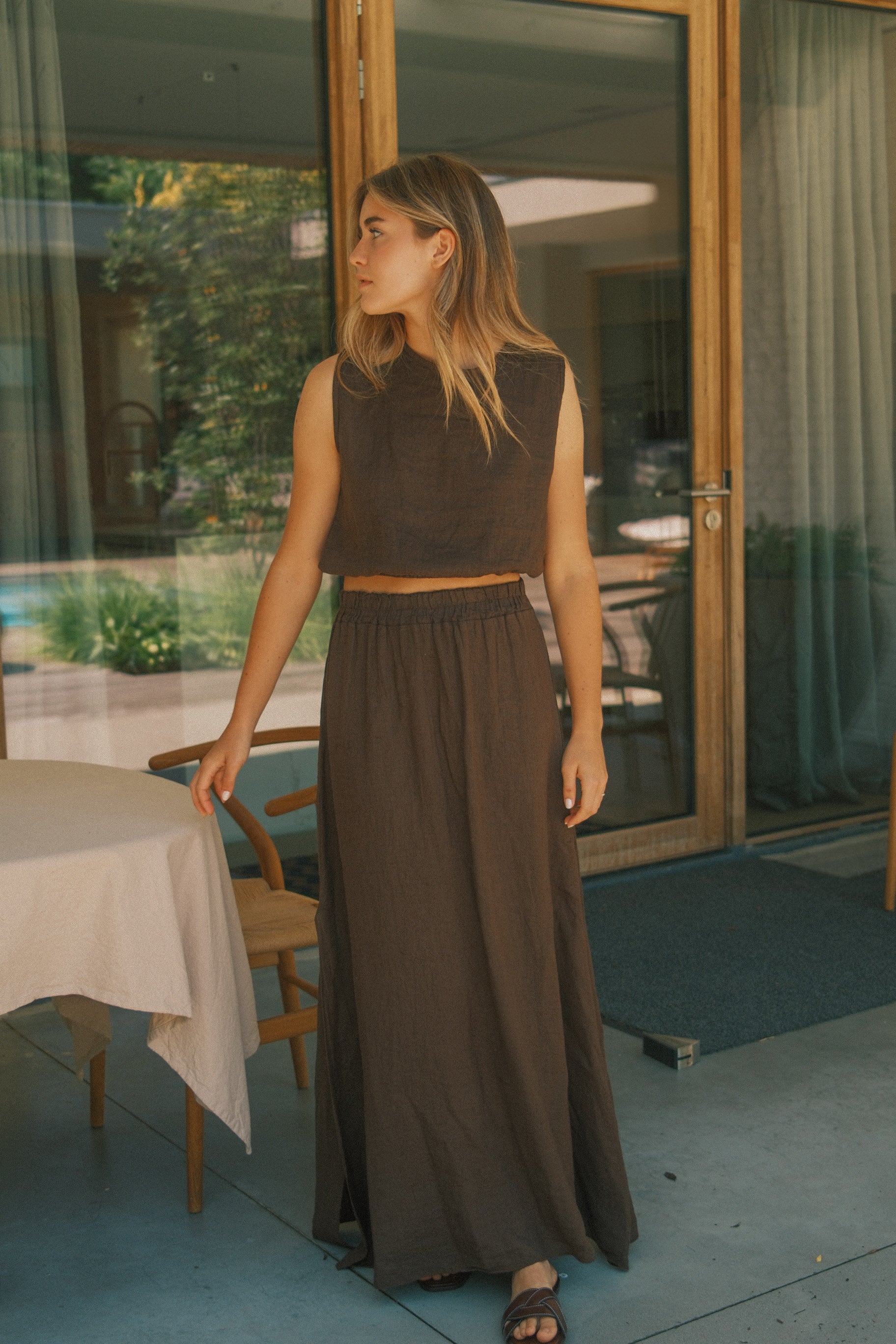 JULY LINNEN SET CHOCO