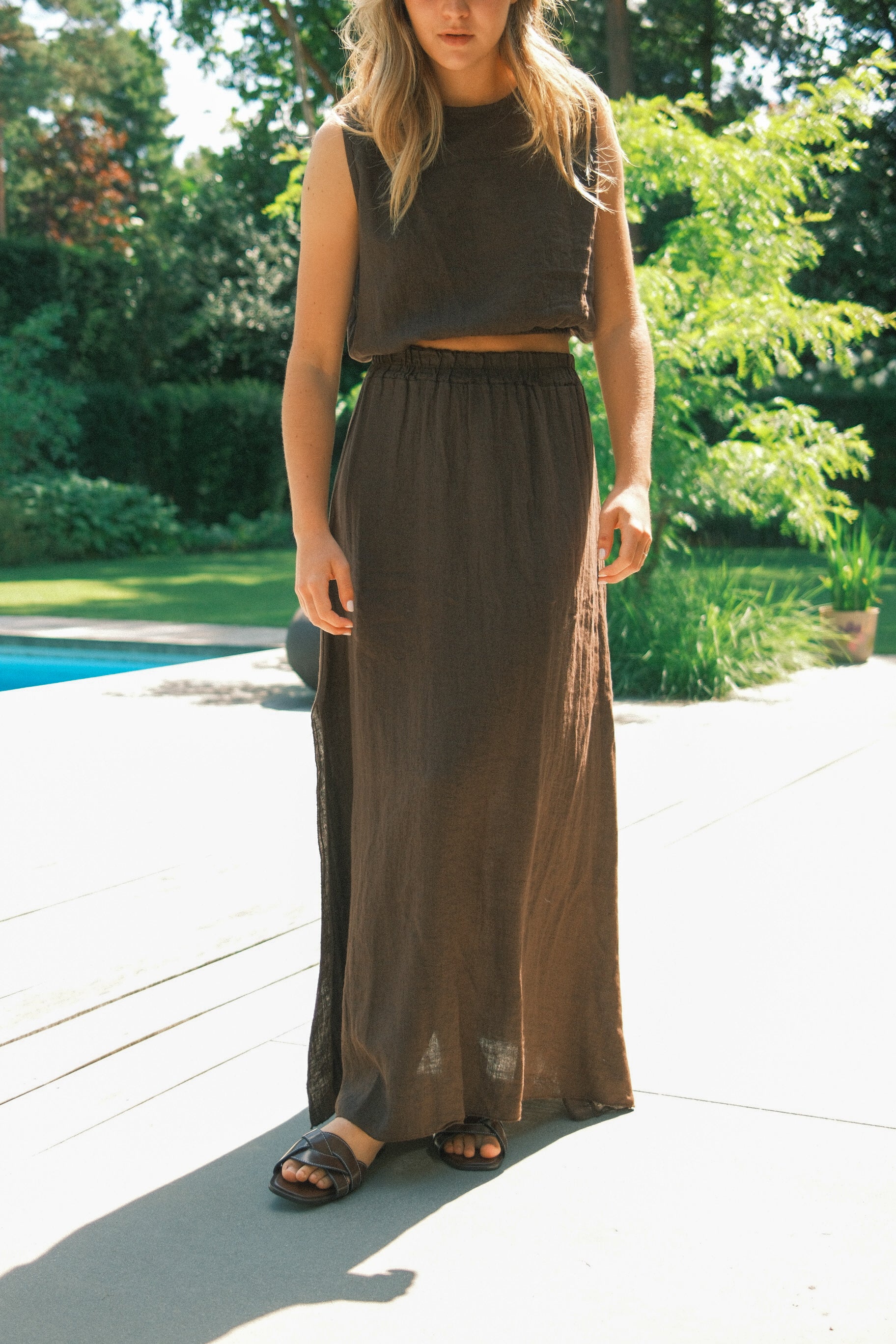 JULY LINNEN SET CHOCO