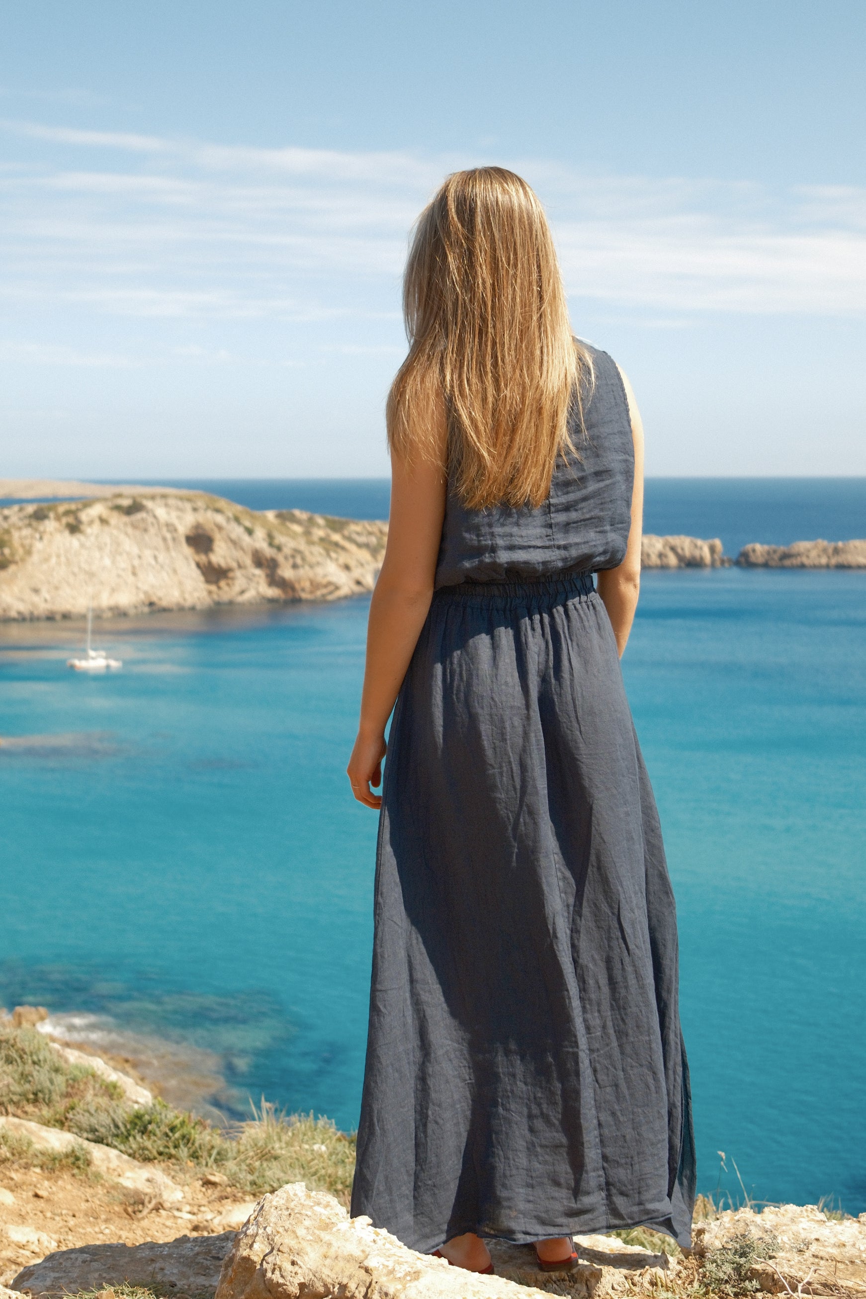 JULY LINNEN SET NAVY