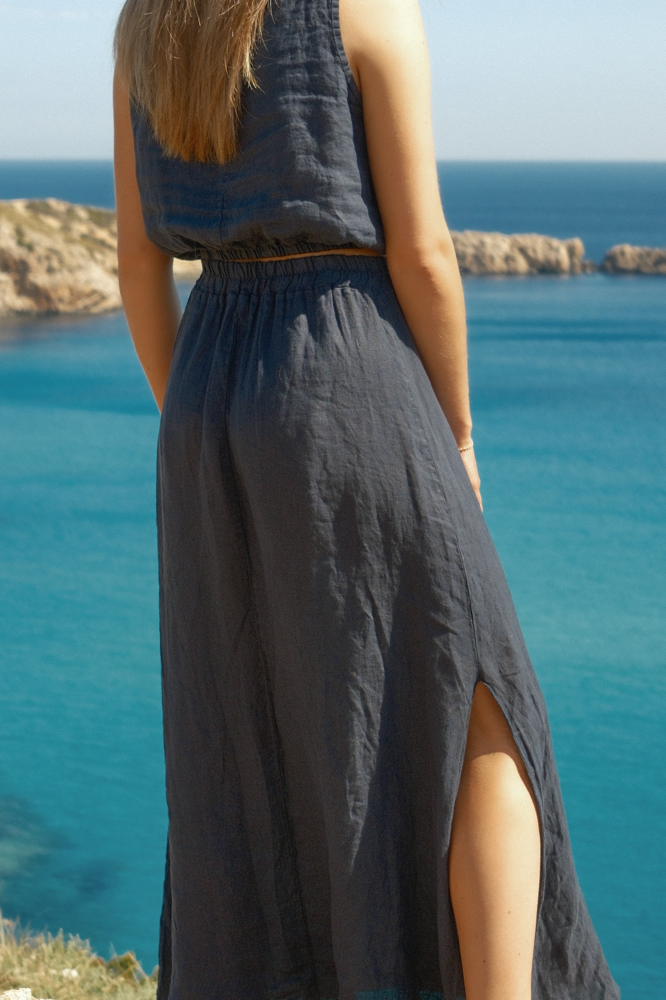 JULY LINNEN SET NAVY