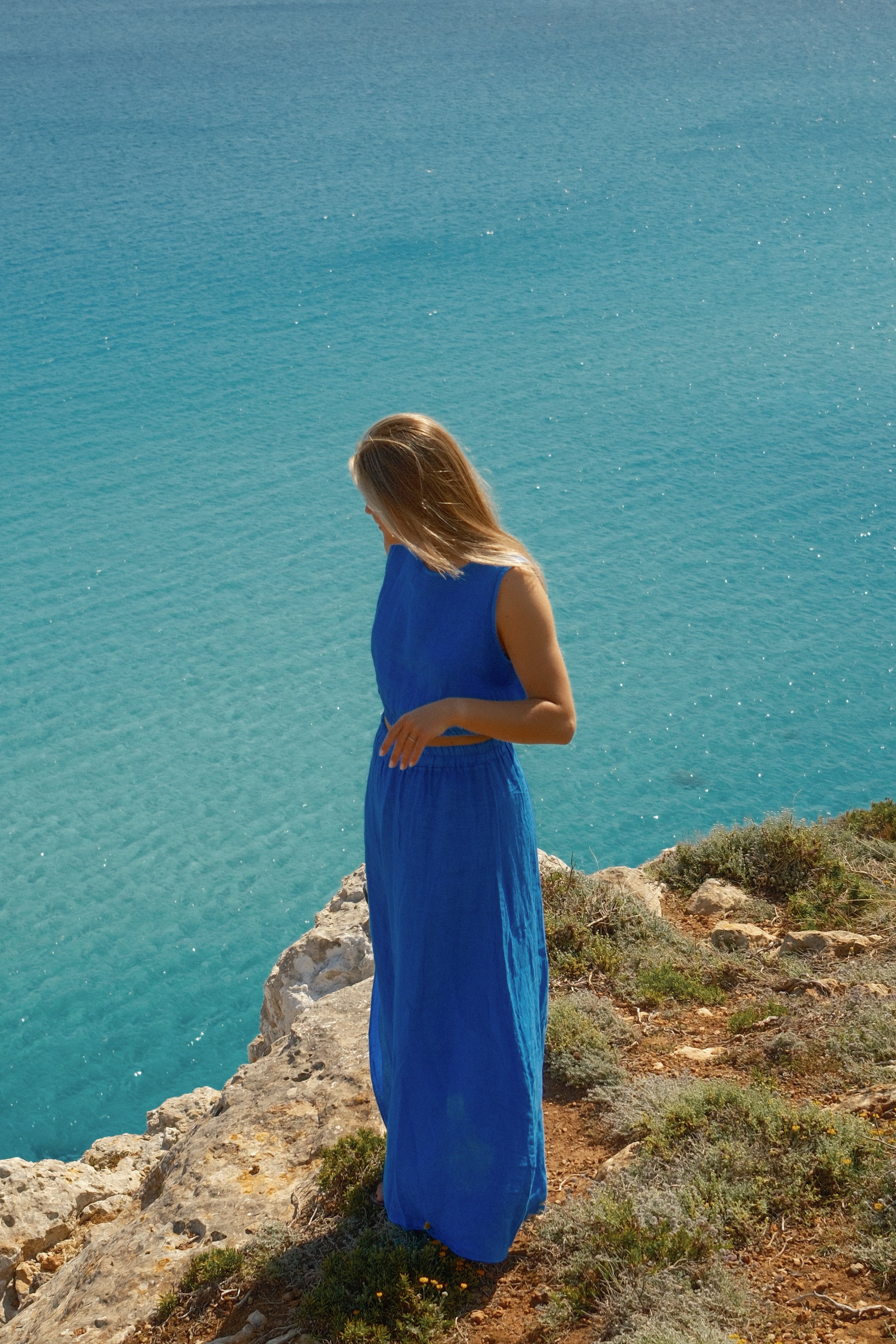 JULY LINNEN SET COBALT BLUE