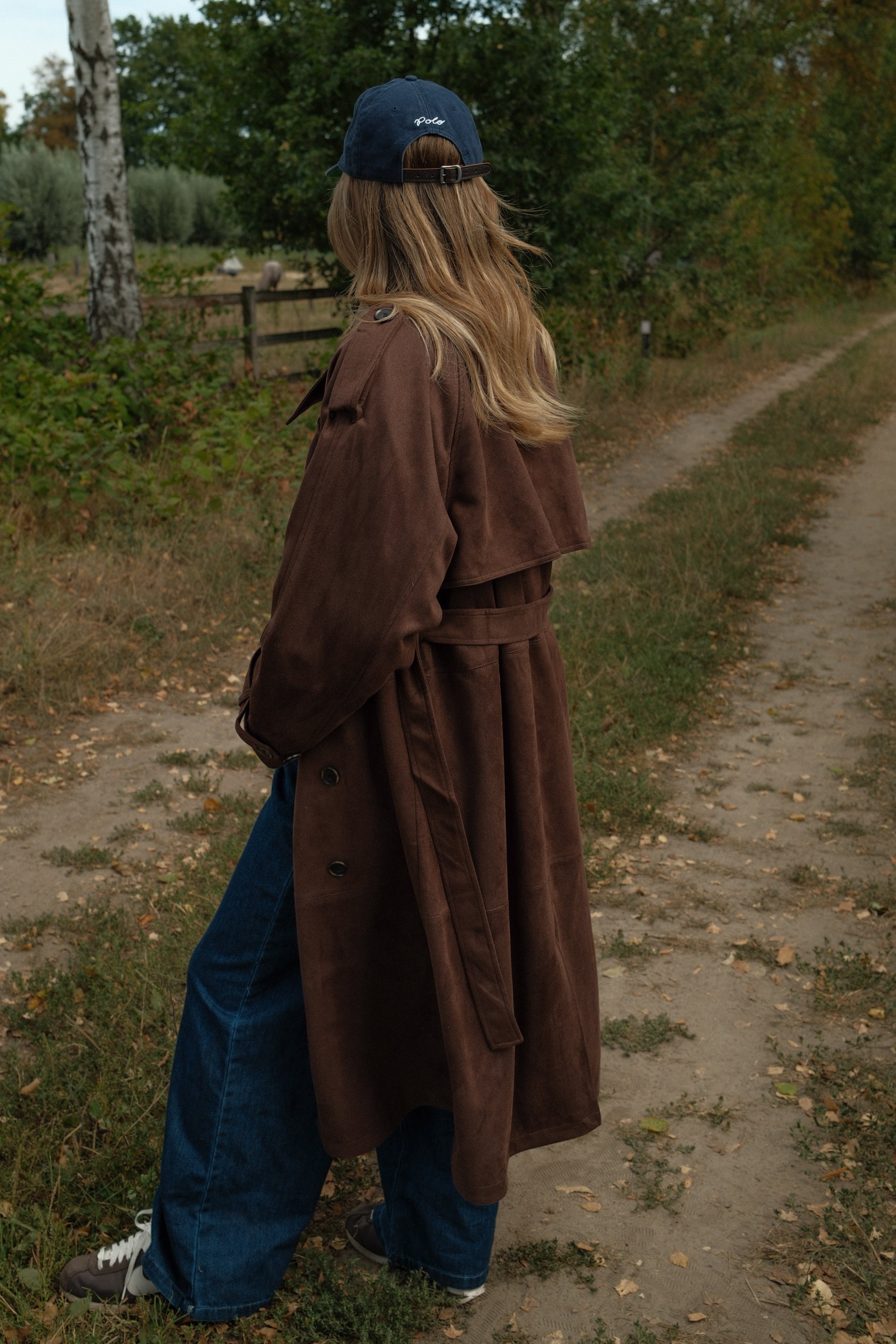 TRENCH COAT SUEDE CHOCO