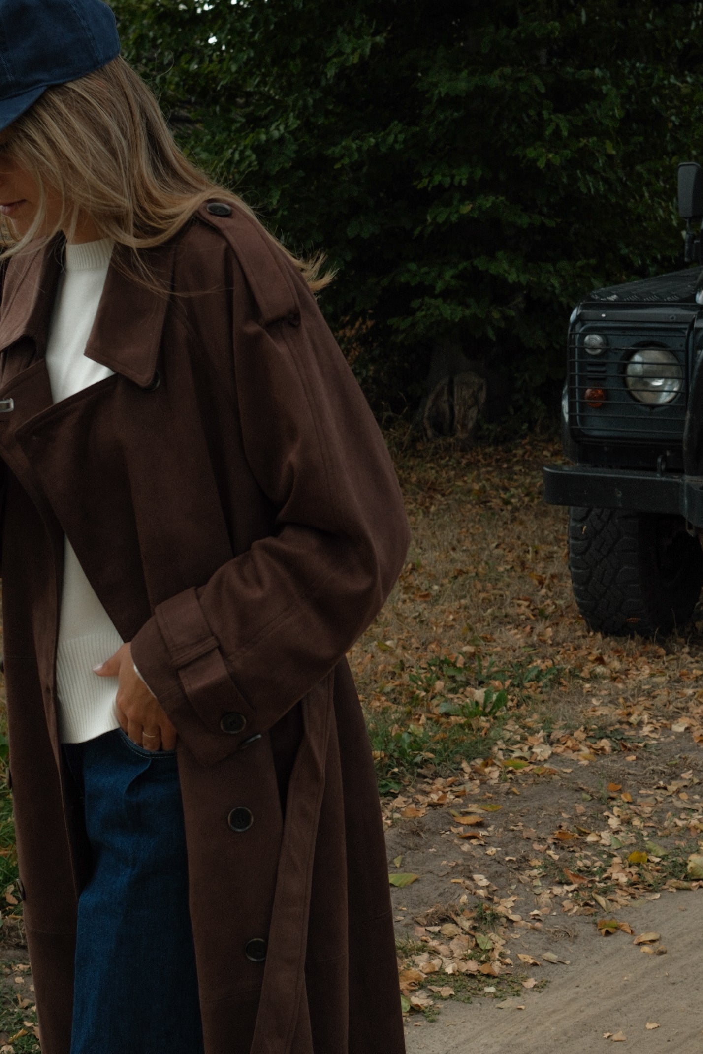 TRENCH COAT SUEDE CHOCO