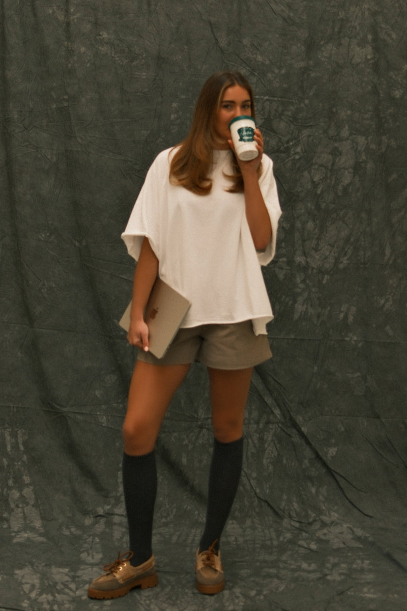 OVERSIZED ESSENTIAL TEE WHITE