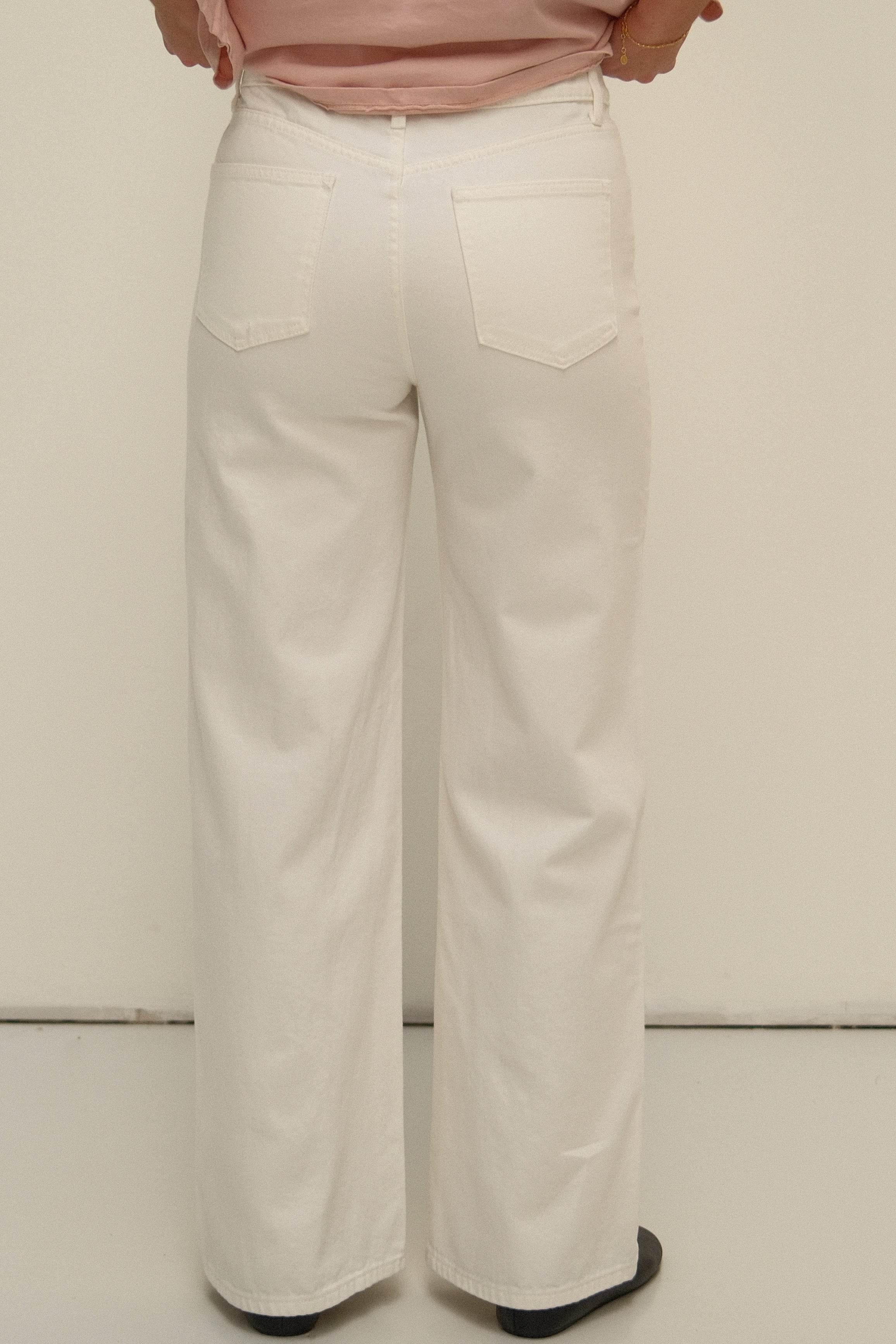 FULL LENGTH WIDE CELESTE JEANS WHITE