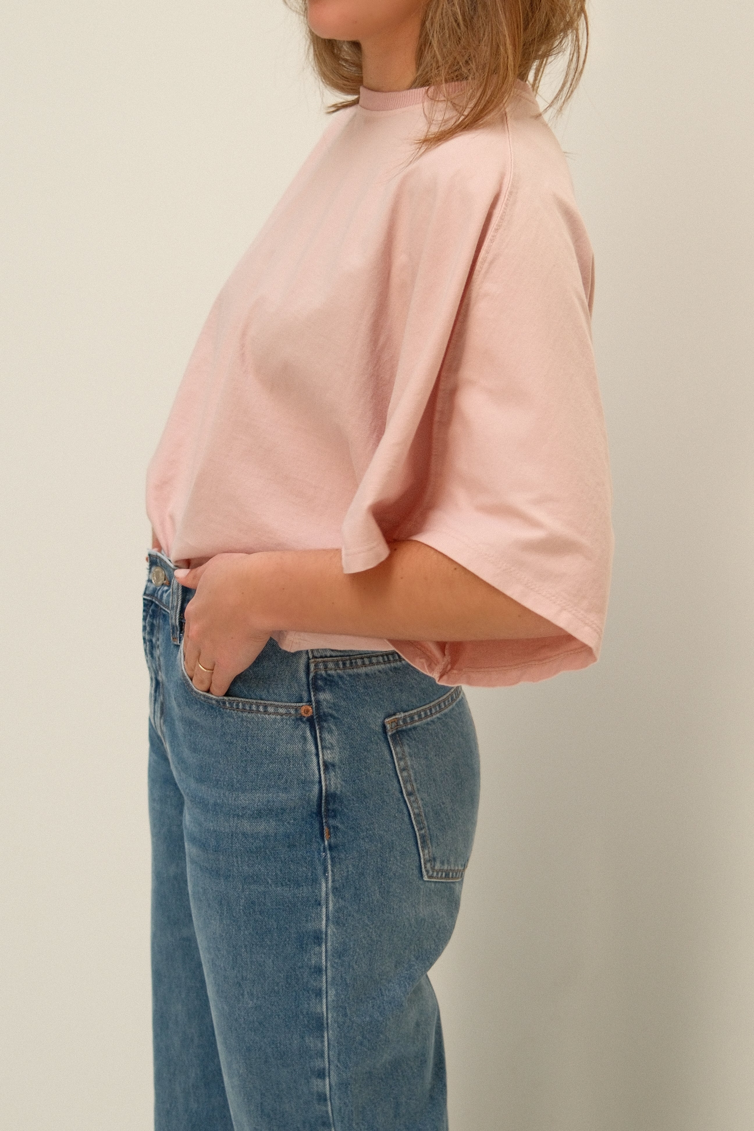 WIDE SLEEVE SAAR TEE OLD PINK