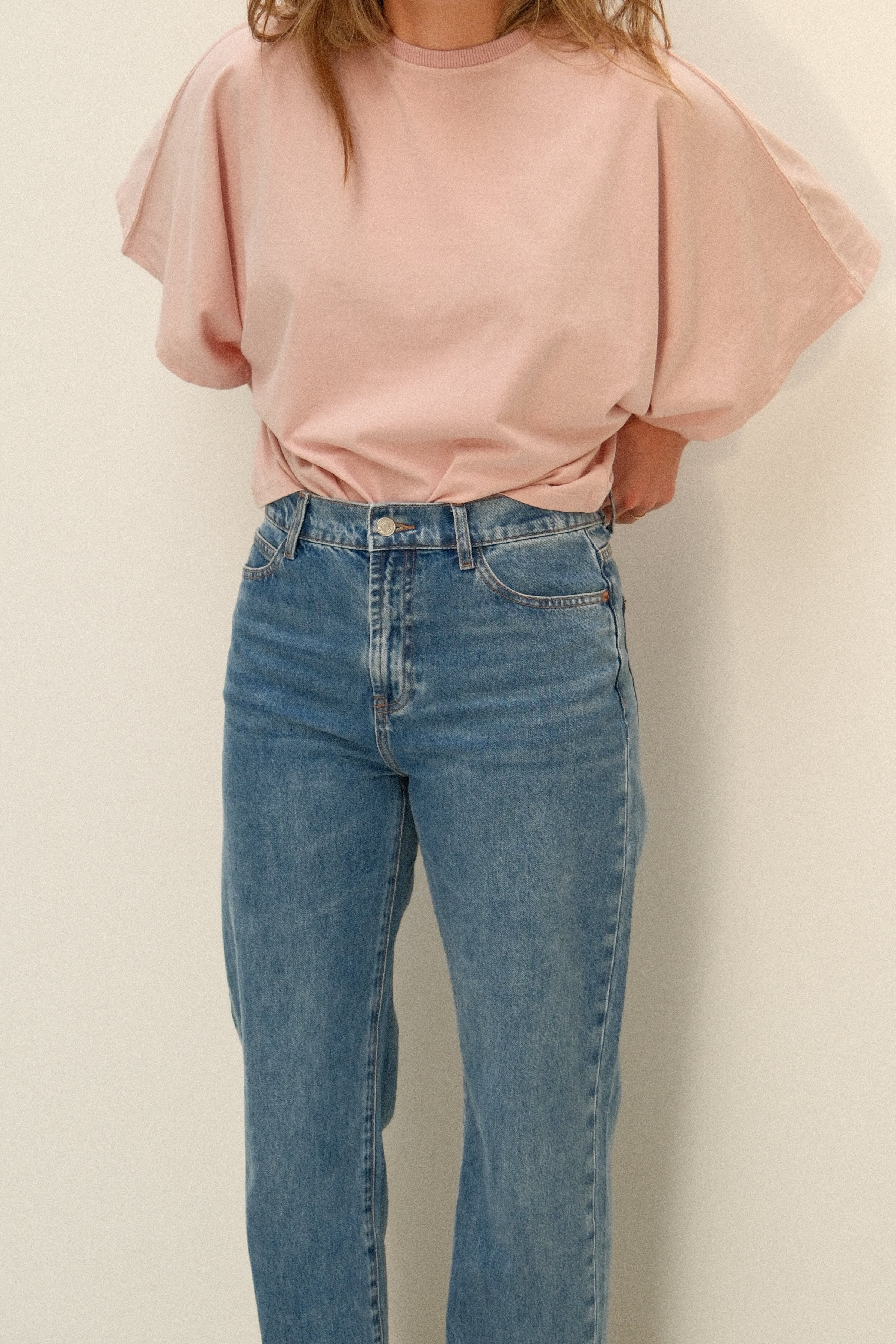 WIDE SLEEVE SAAR TEE OLD PINK