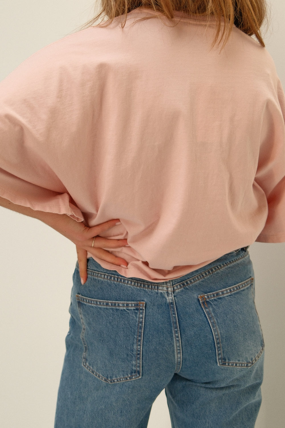 WIDE SLEEVE SAAR TEE OLD PINK