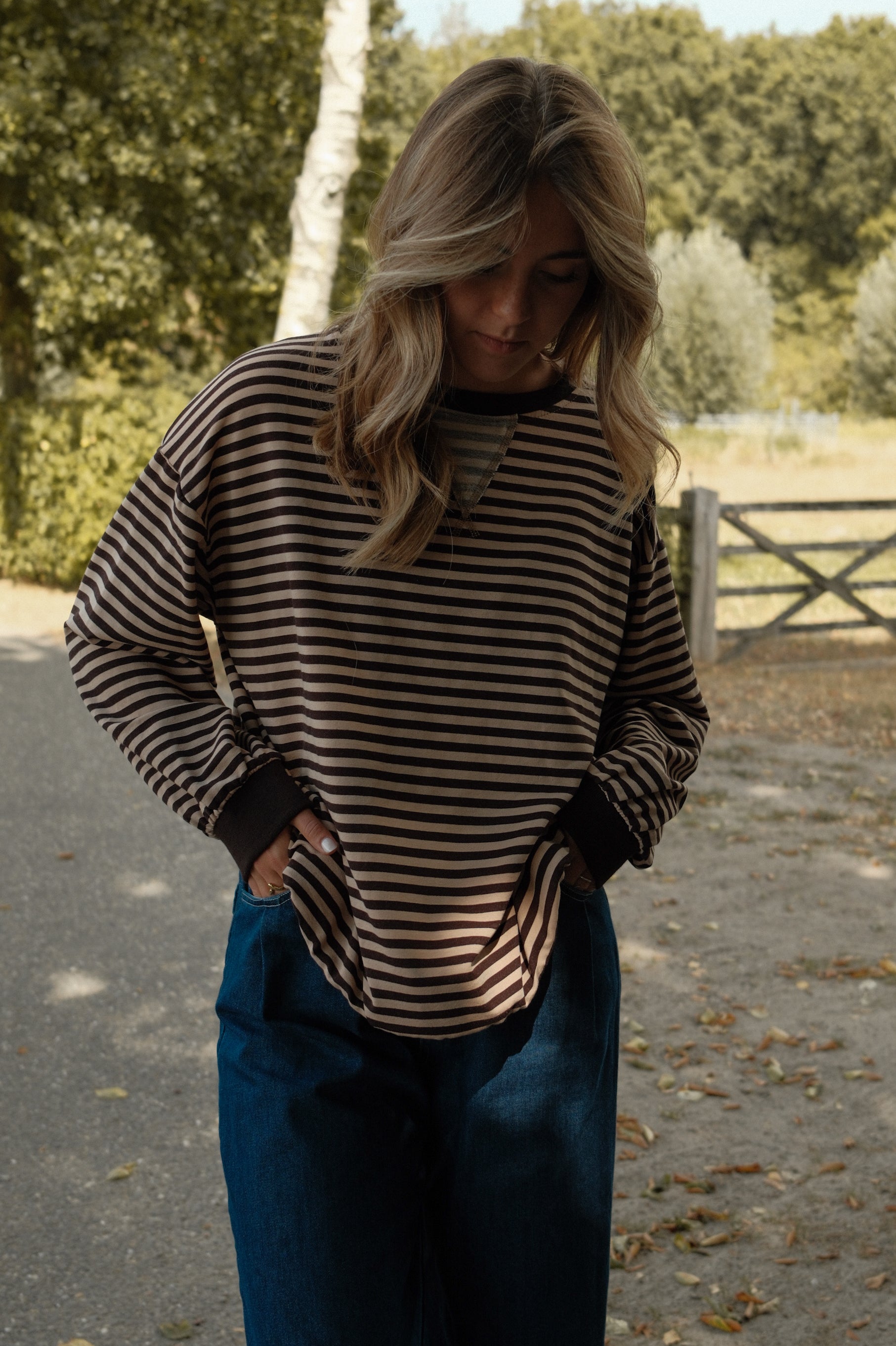 ANNIE SWEATER STRIPED CHOCO