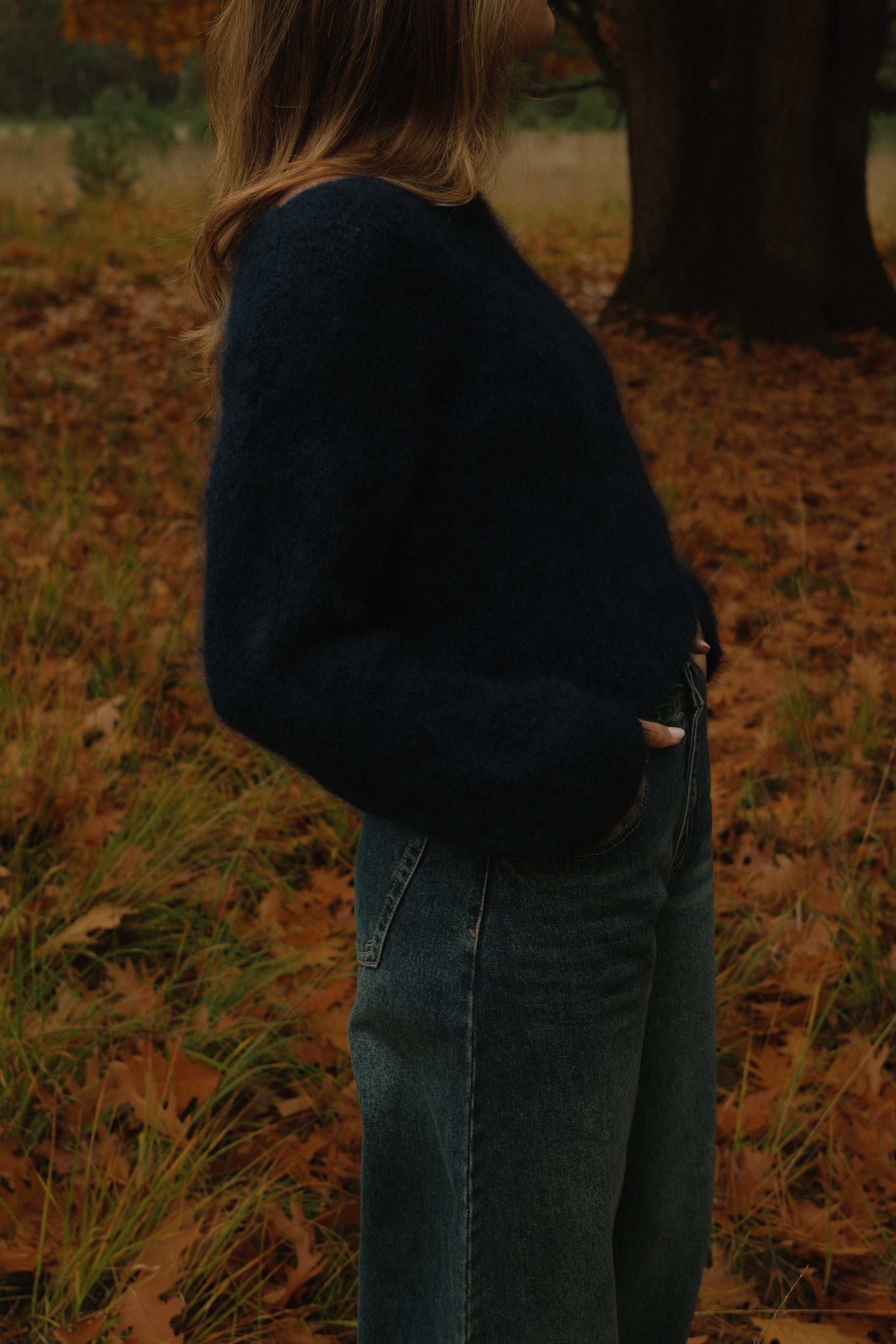 SLOW MORNING MOHAIR KNIT NAVY