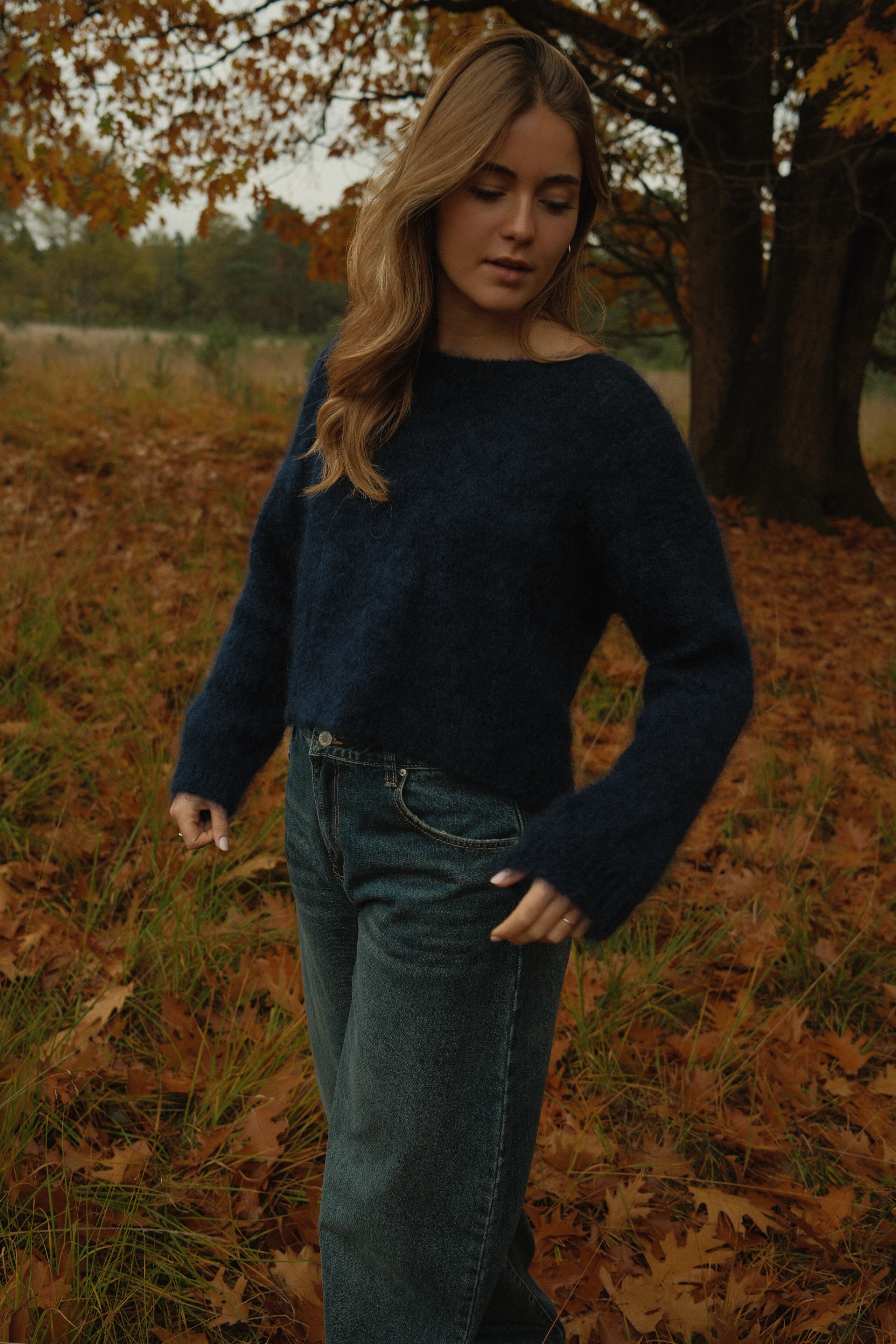 SLOW MORNING MOHAIR KNIT NAVY