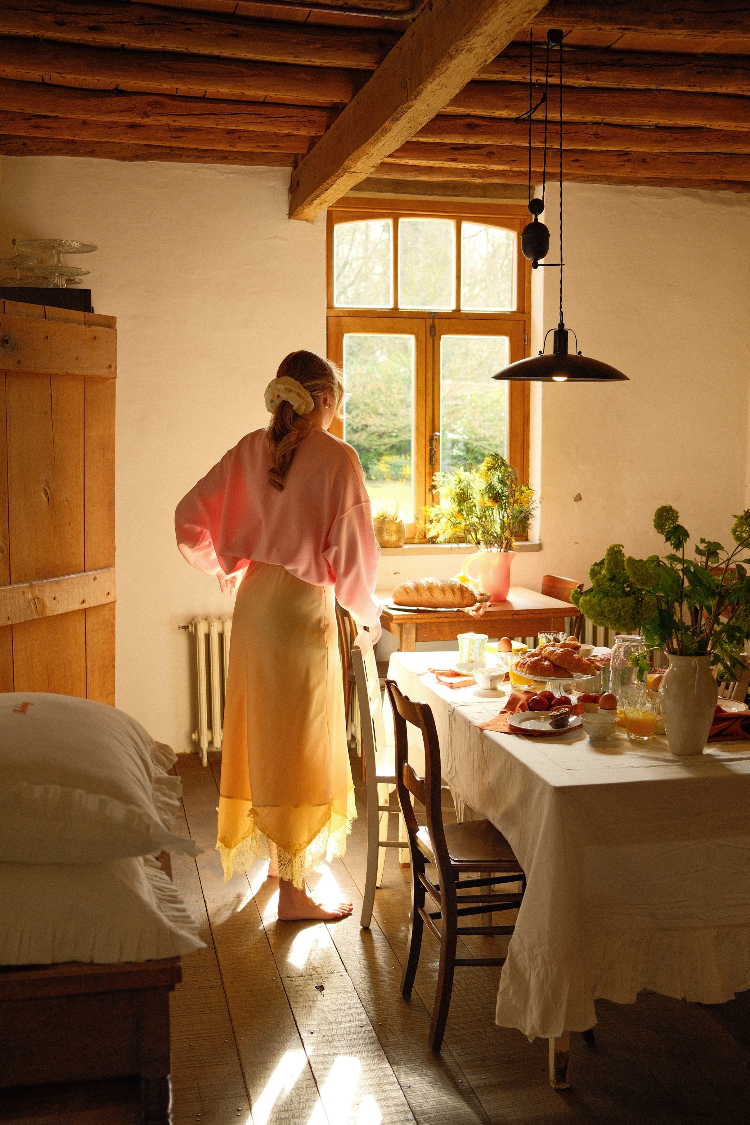 AMÉ LACE SKIRT BUTTER YELLOW