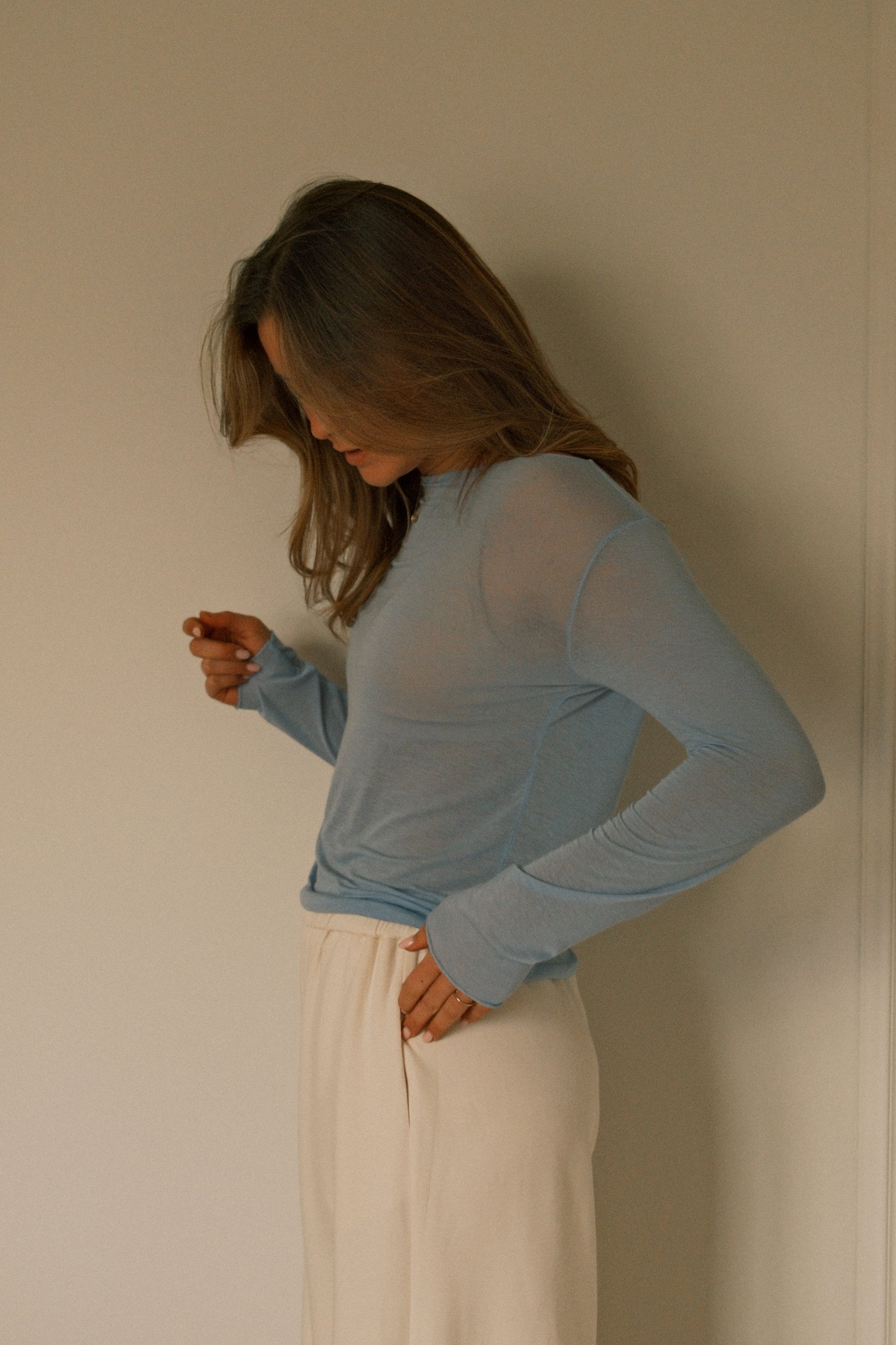 THE CASSIE TOP BABY BLUE
