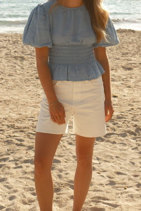 MID THIGH SHORT VALMY WHITE