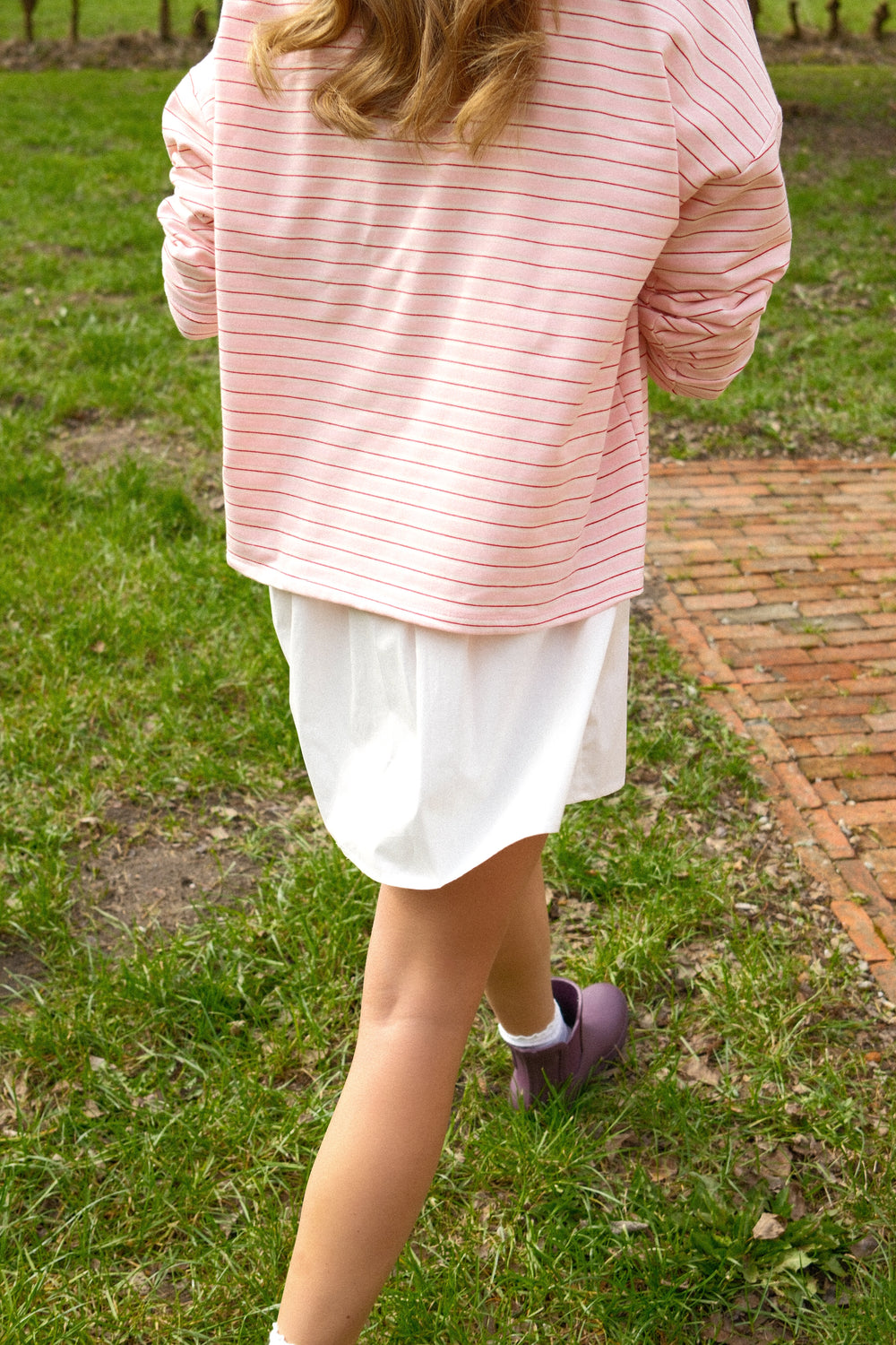 STRIPED JOLIE TEE PINK