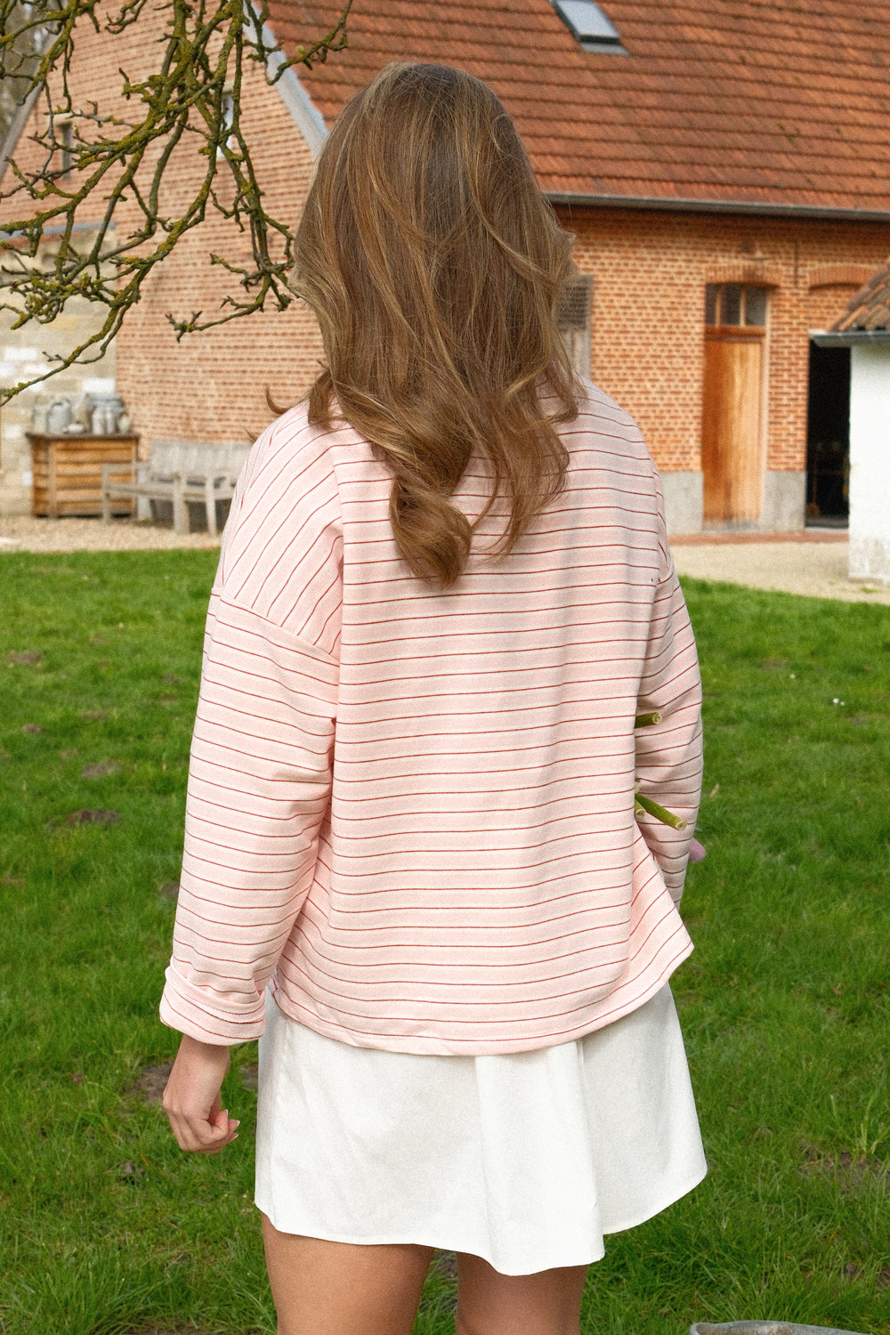 STRIPED JOLIE TEE PINK