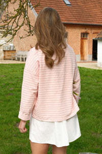 STRIPED JOLIE TEE PINK