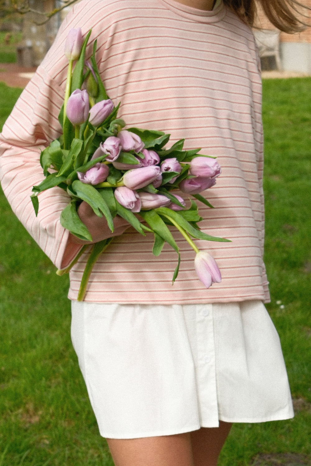 STRIPED JOLIE TEE PINK