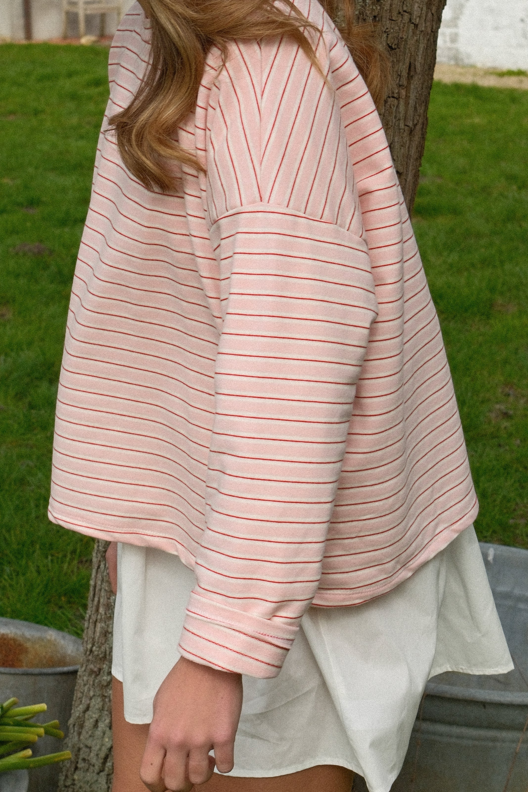 STRIPED JOLIE TEE PINK