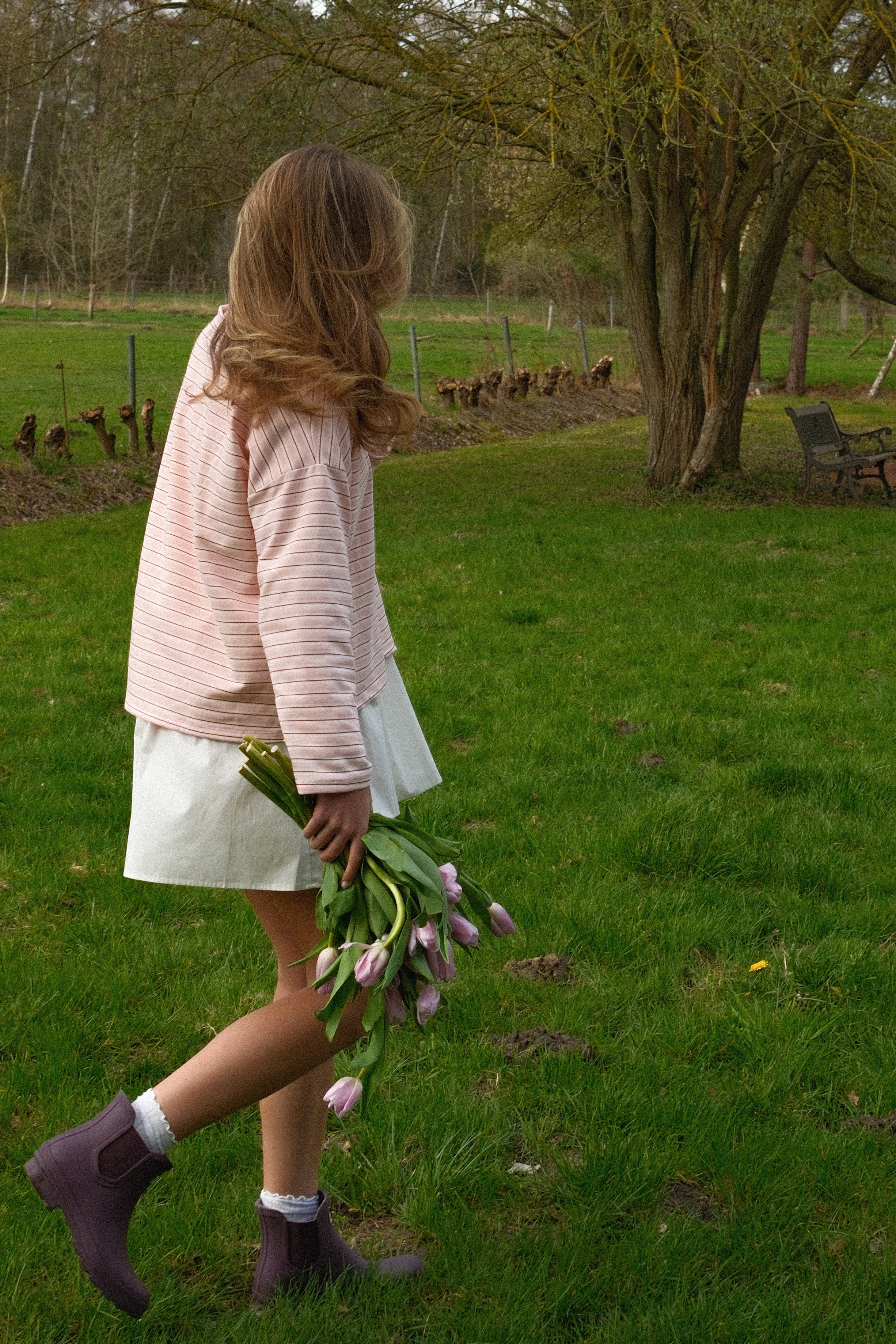 STRIPED JOLIE TEE PINK