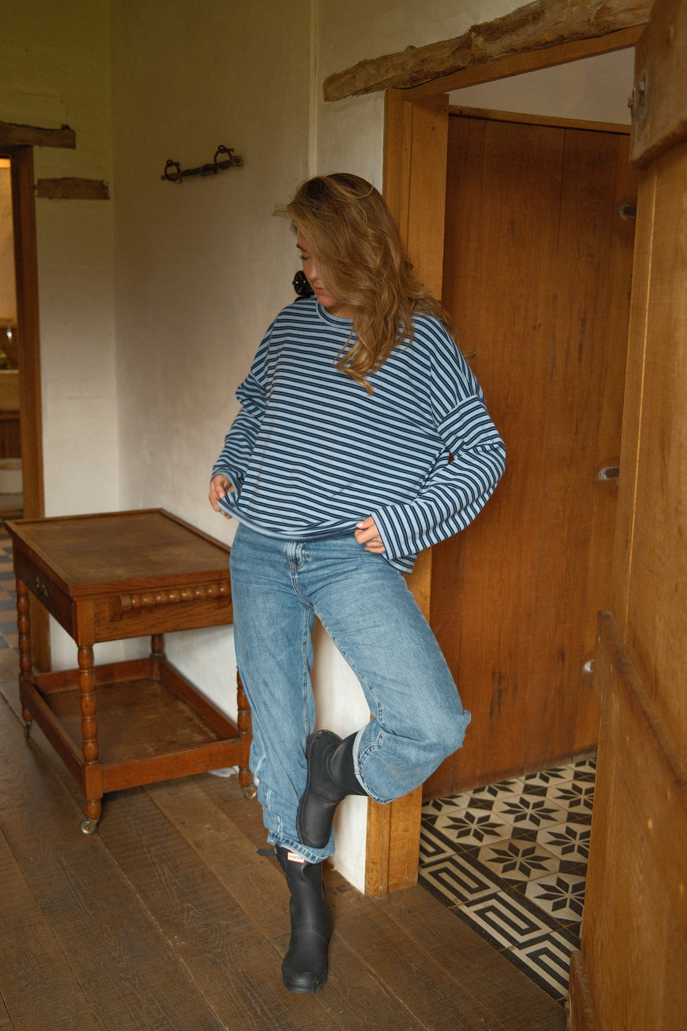 STRIPED JOLIE TEE BLUE
